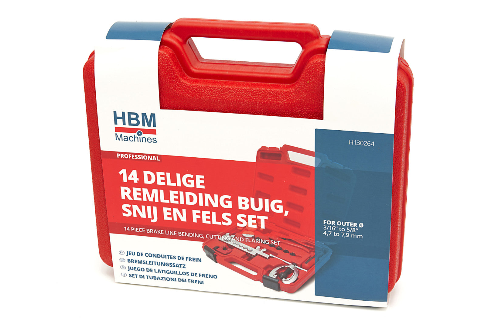 Sada na rozšírenie brzdových trubiek s rezačkou – 14 kusov HBM