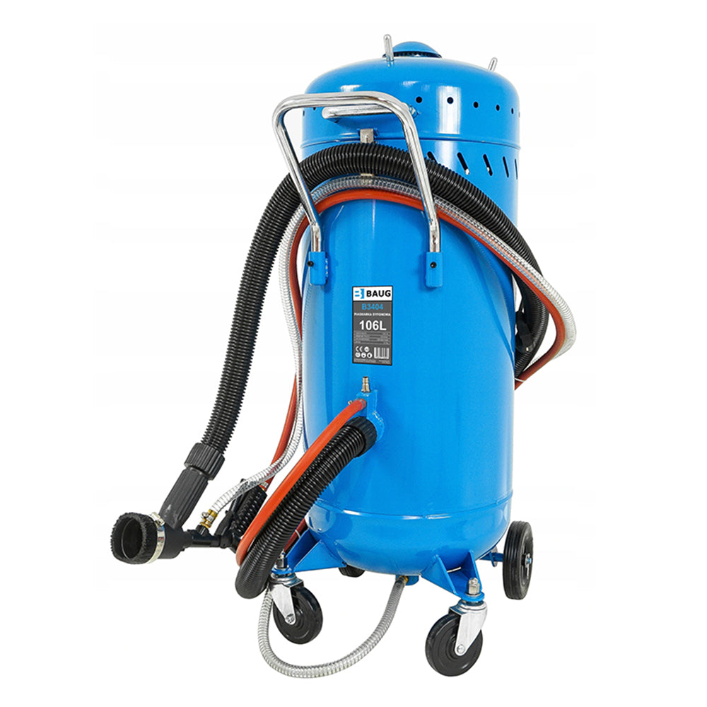 Pieskovačka s odsávaním, exteriérová 105l Baug