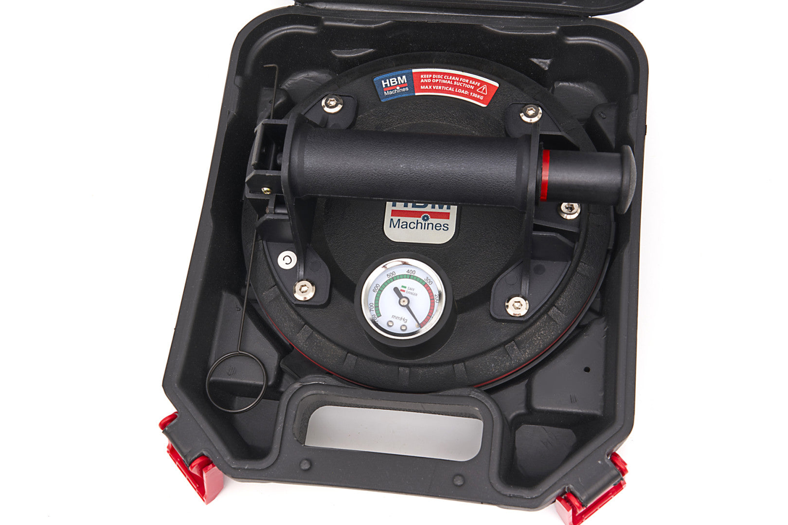 Profesionálna prísavka s vákuovou pumpou a manometrom, 200mm, 110kg HBM Machines Holandsko
