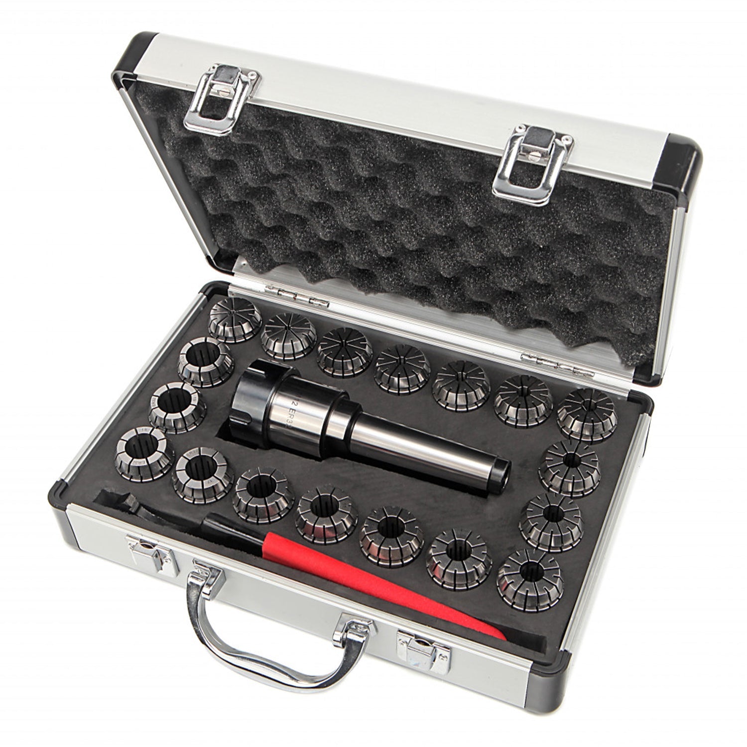 Sada 21 upínacích klieštín ISO30, ER32 HBM