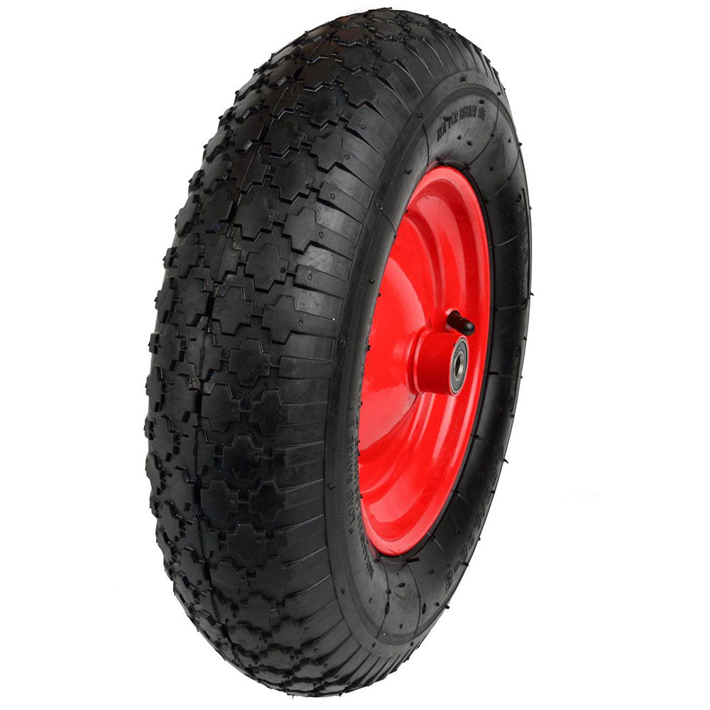 Koleso na fúrik 4.00-8/2PR s červeným ráfikom