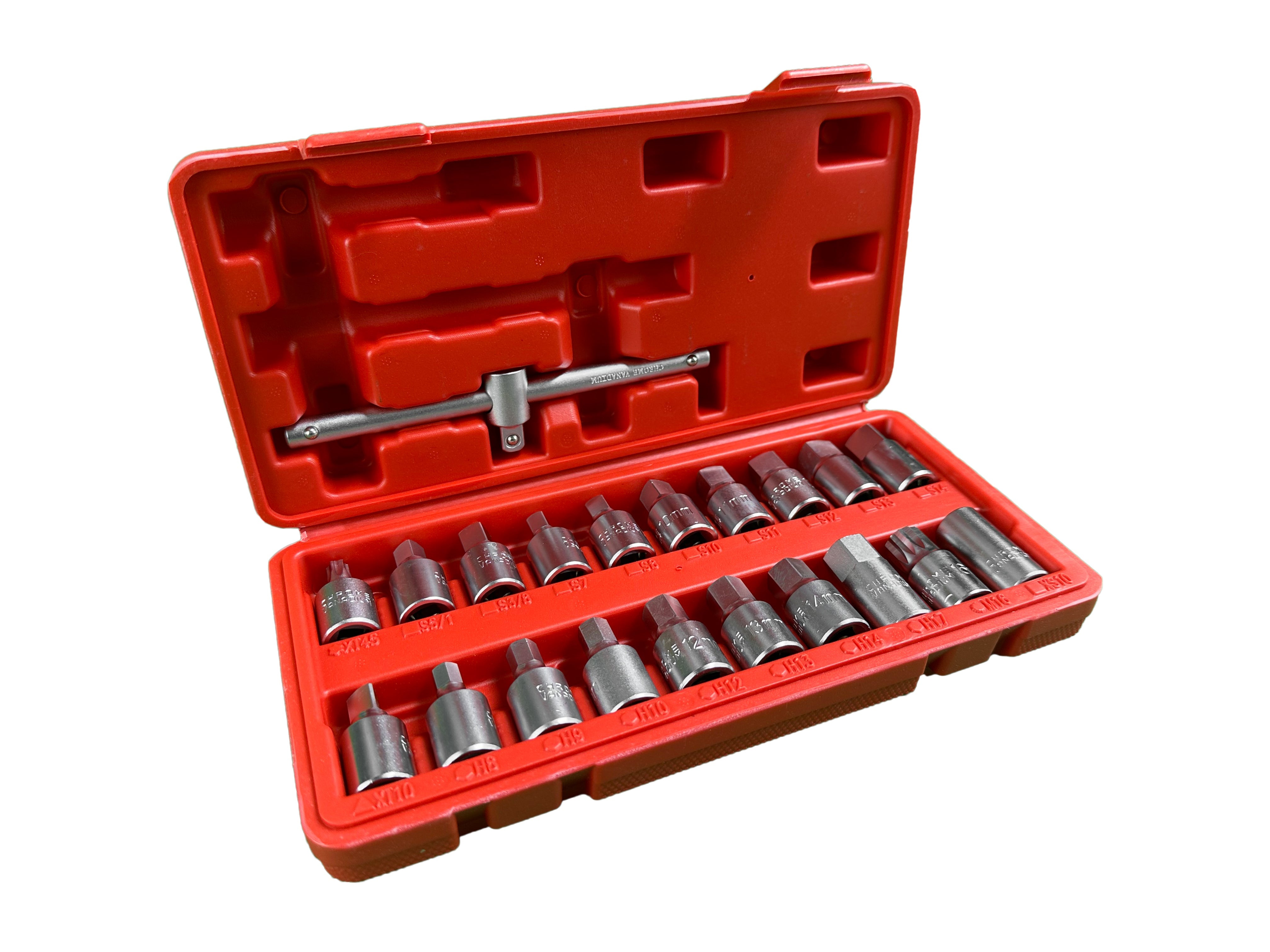 Sada kľúčov - nadstavcov na zátky olejových vaní 21ks Gebo Tools