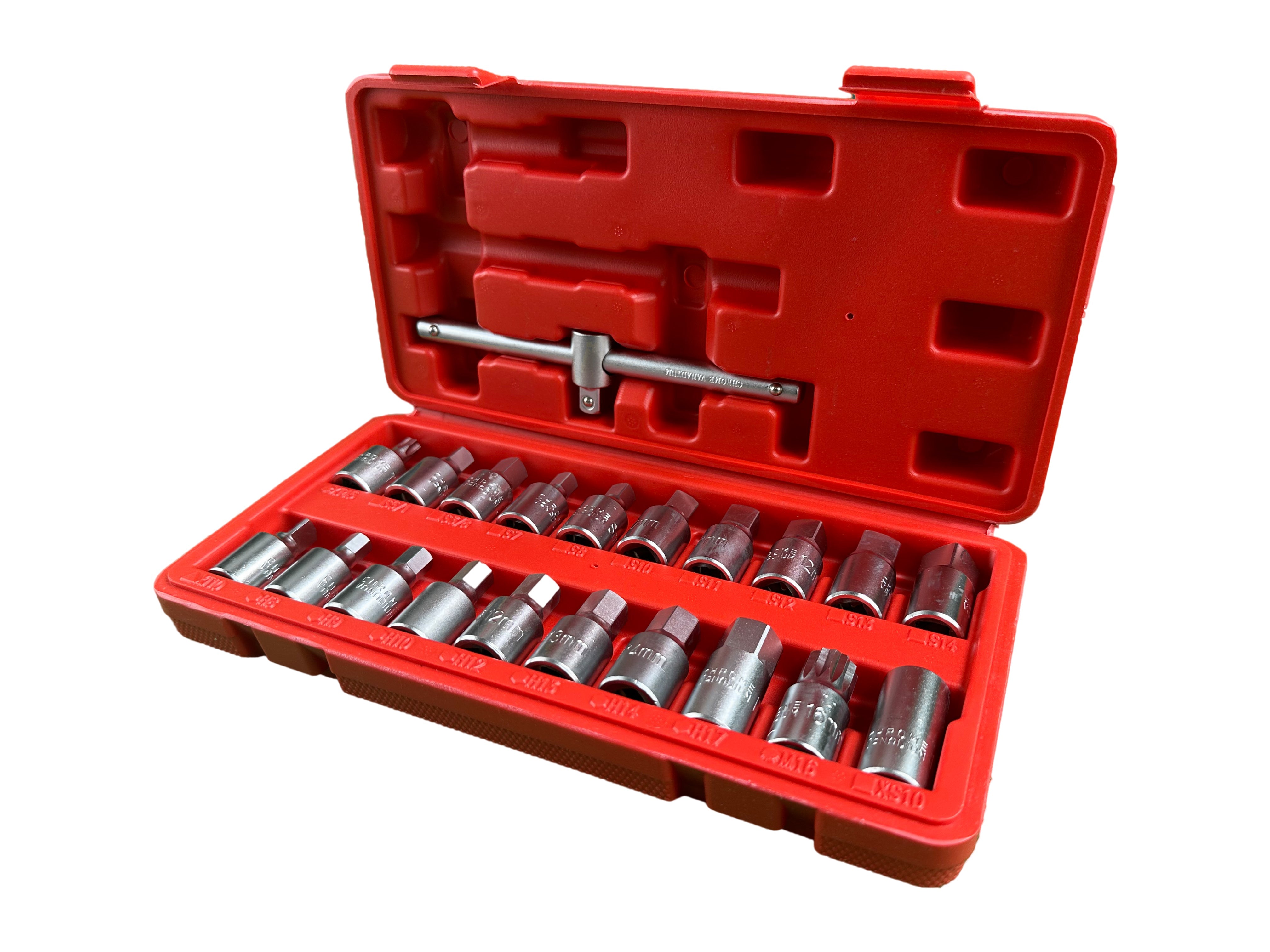 Sada kľúčov - nadstavcov na zátky olejových vaní 21ks Gebo Tools