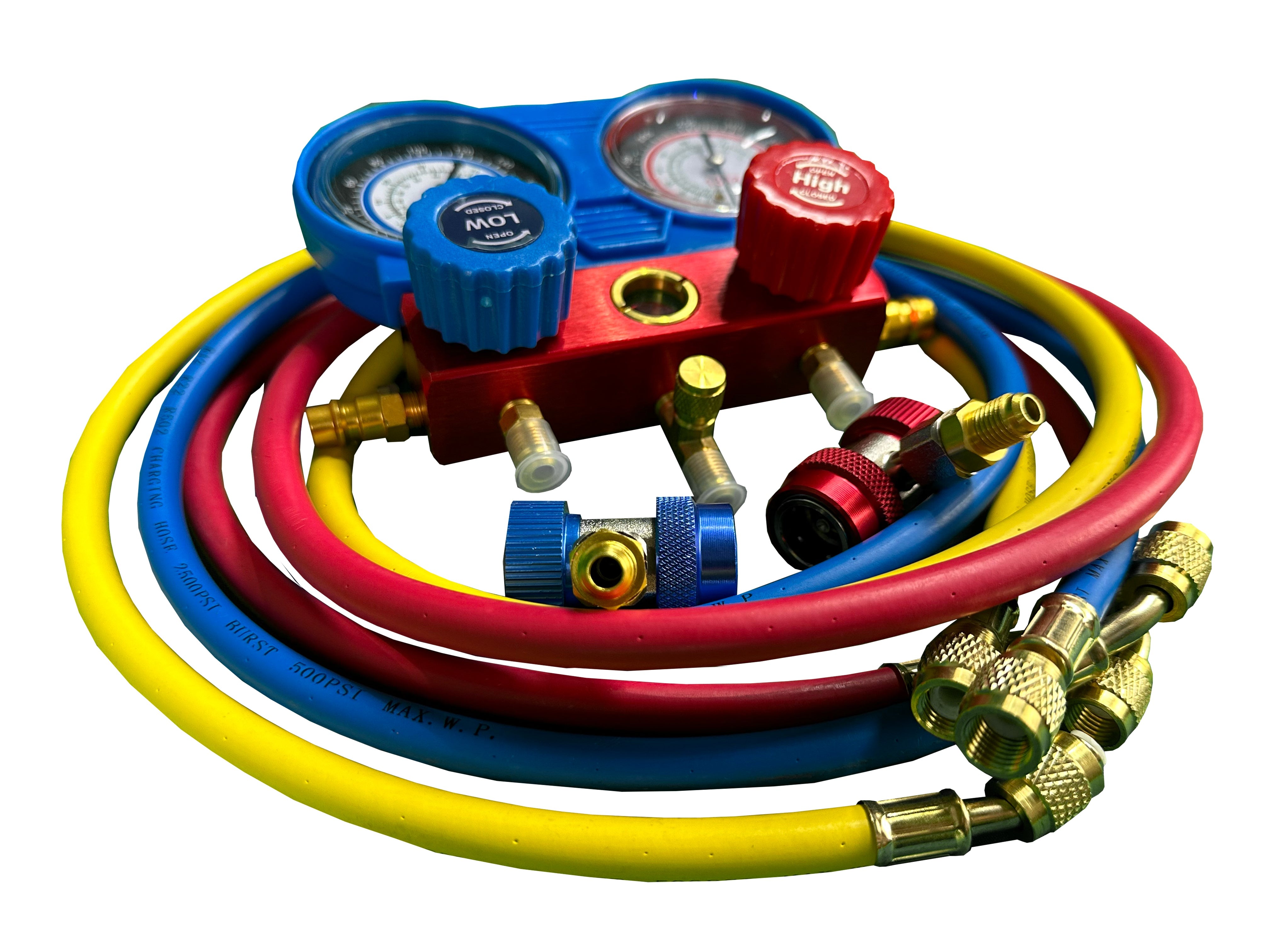 Sada na kontrolu tlaku klimatizácie, plnenie a diagnostiku klimatizačných systémov Gebo Tools