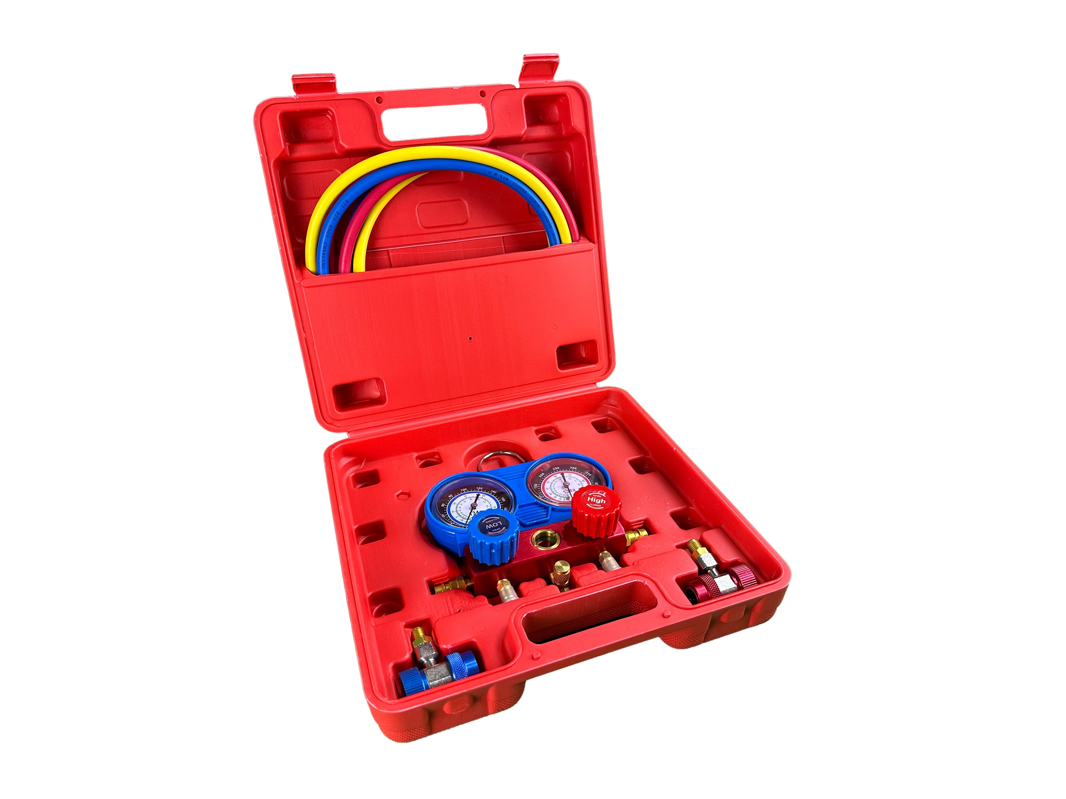 Sada na kontrolu tlaku klimatizácie, plnenie a diagnostiku klimatizačných systémov Gebo Tools