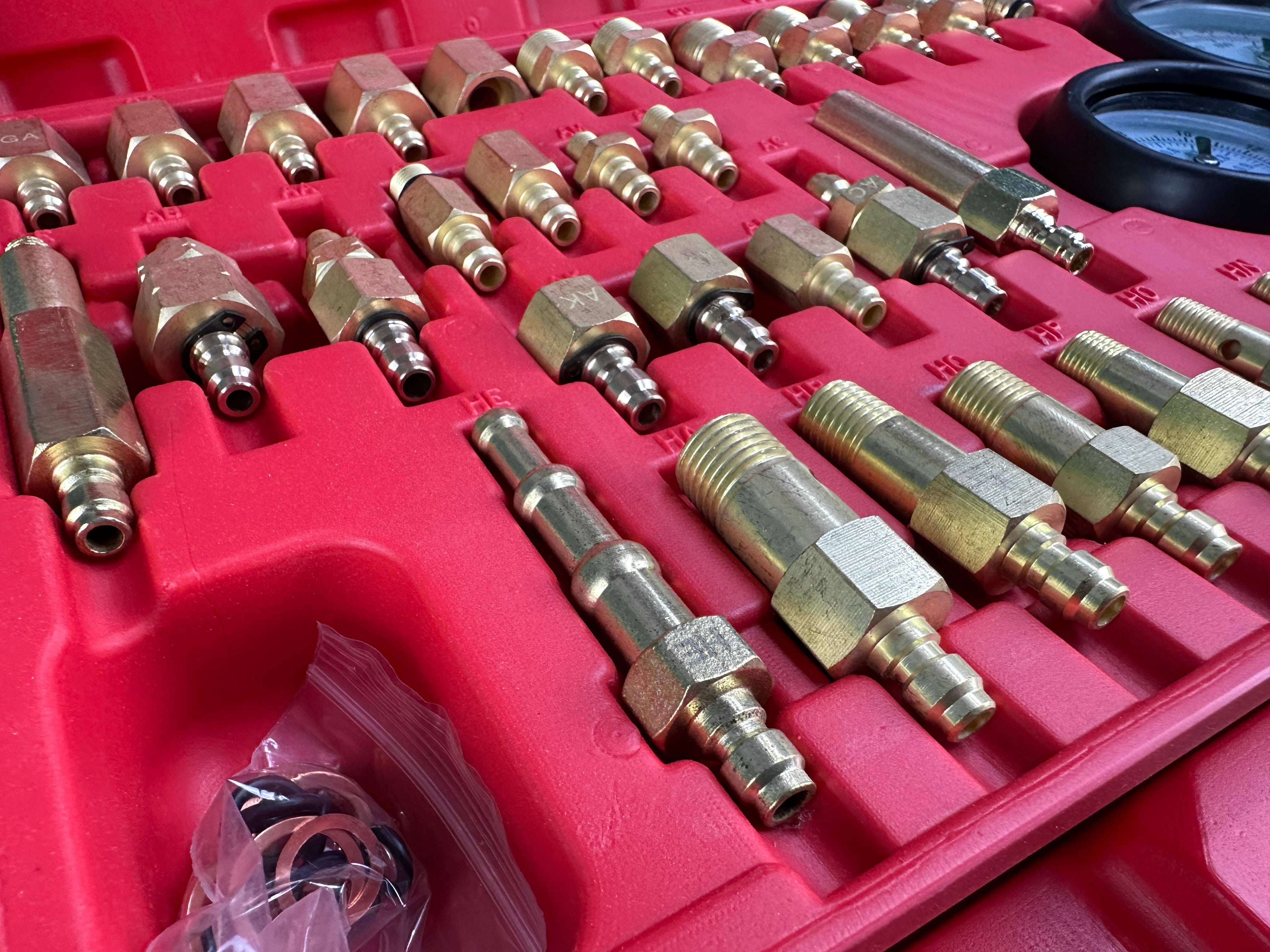 Tester tlaku paliva pre dieslové a benzínové motory Gebo Tools