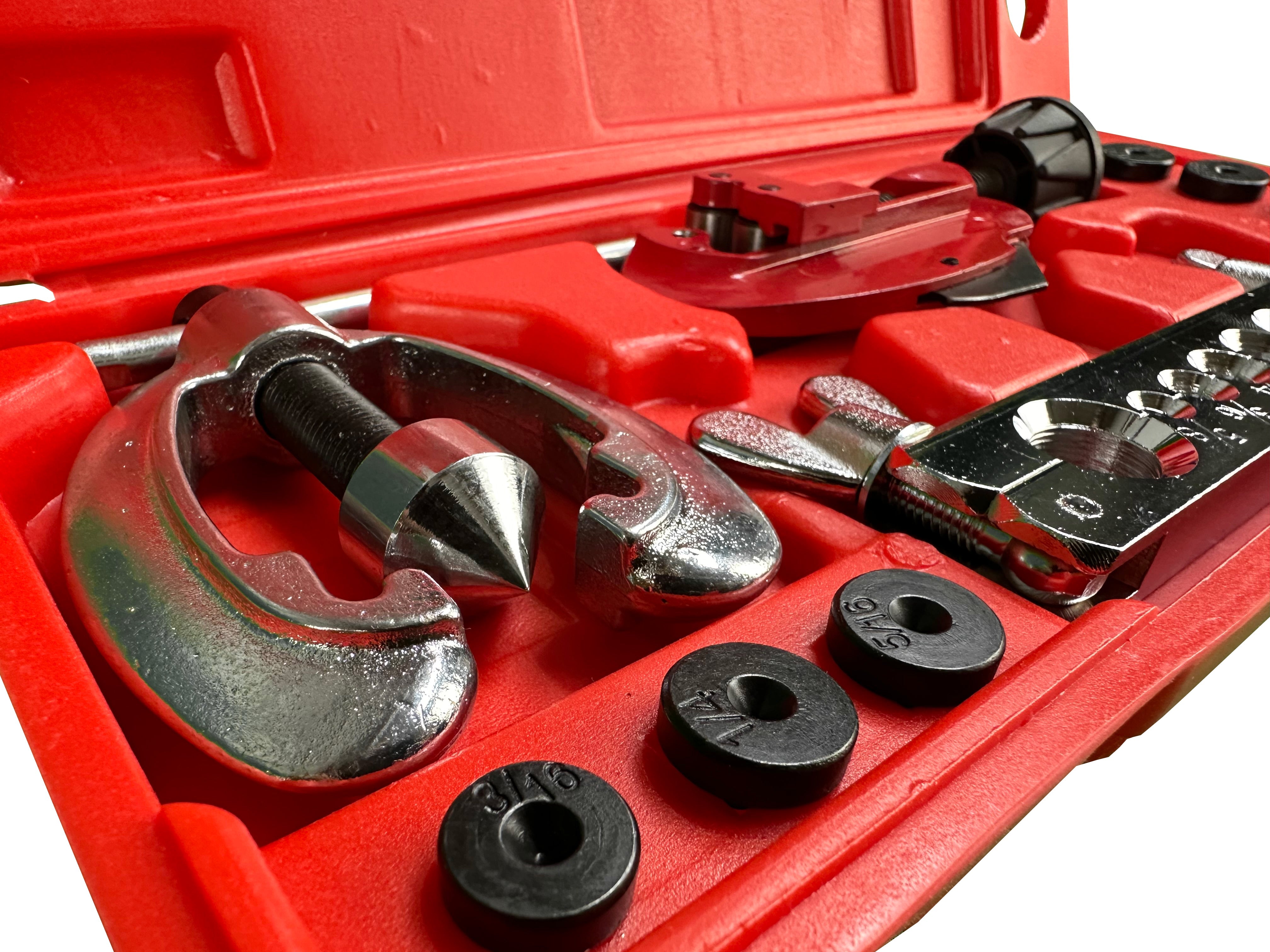 Pertlovacia sada na výrobu brzdových trubiek v palcoch, s rezačkou, Gebo Tools