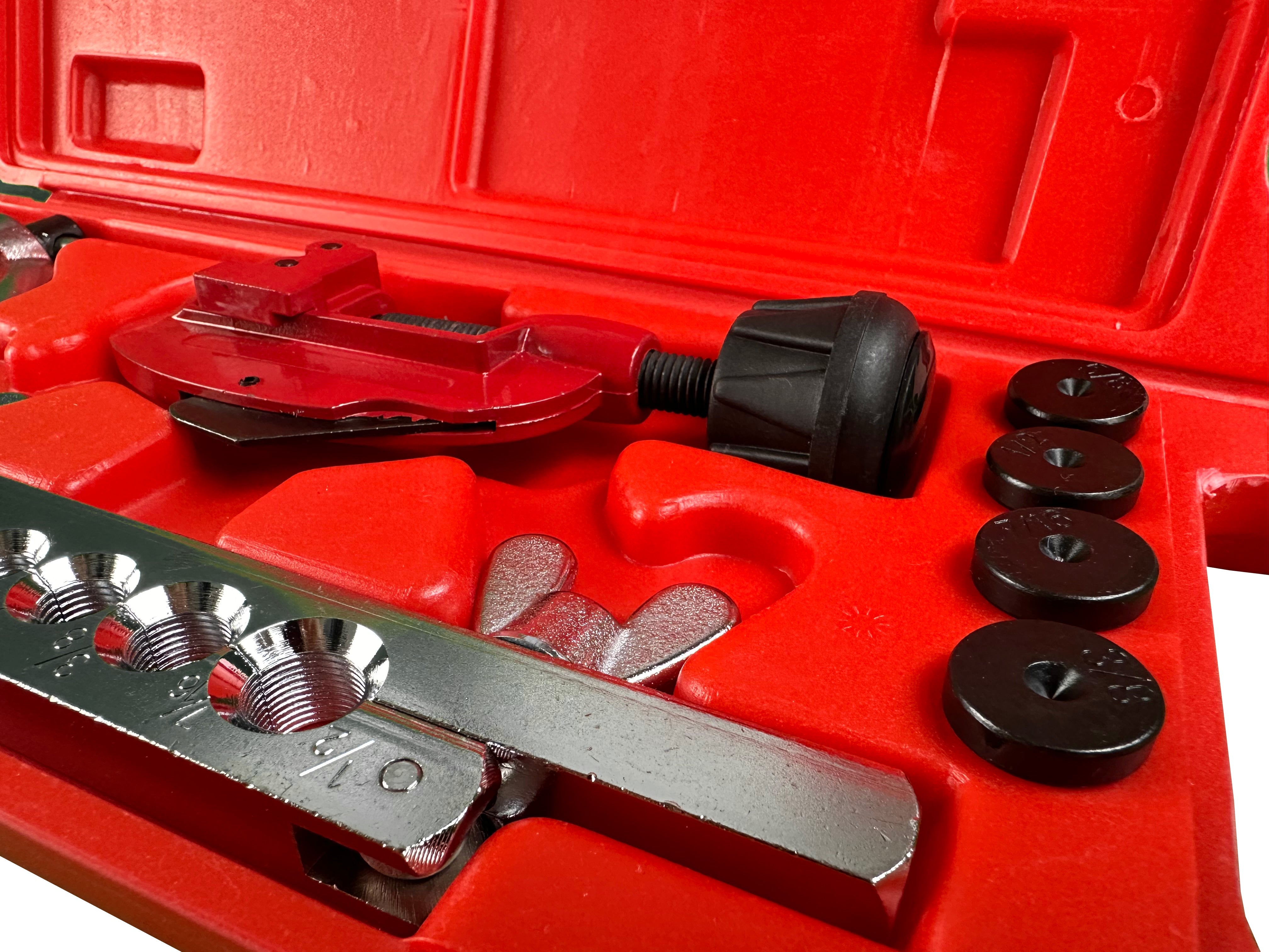 Pertlovacia sada na brzdové trubky v palcoch, s rezačkou Gebo Tools