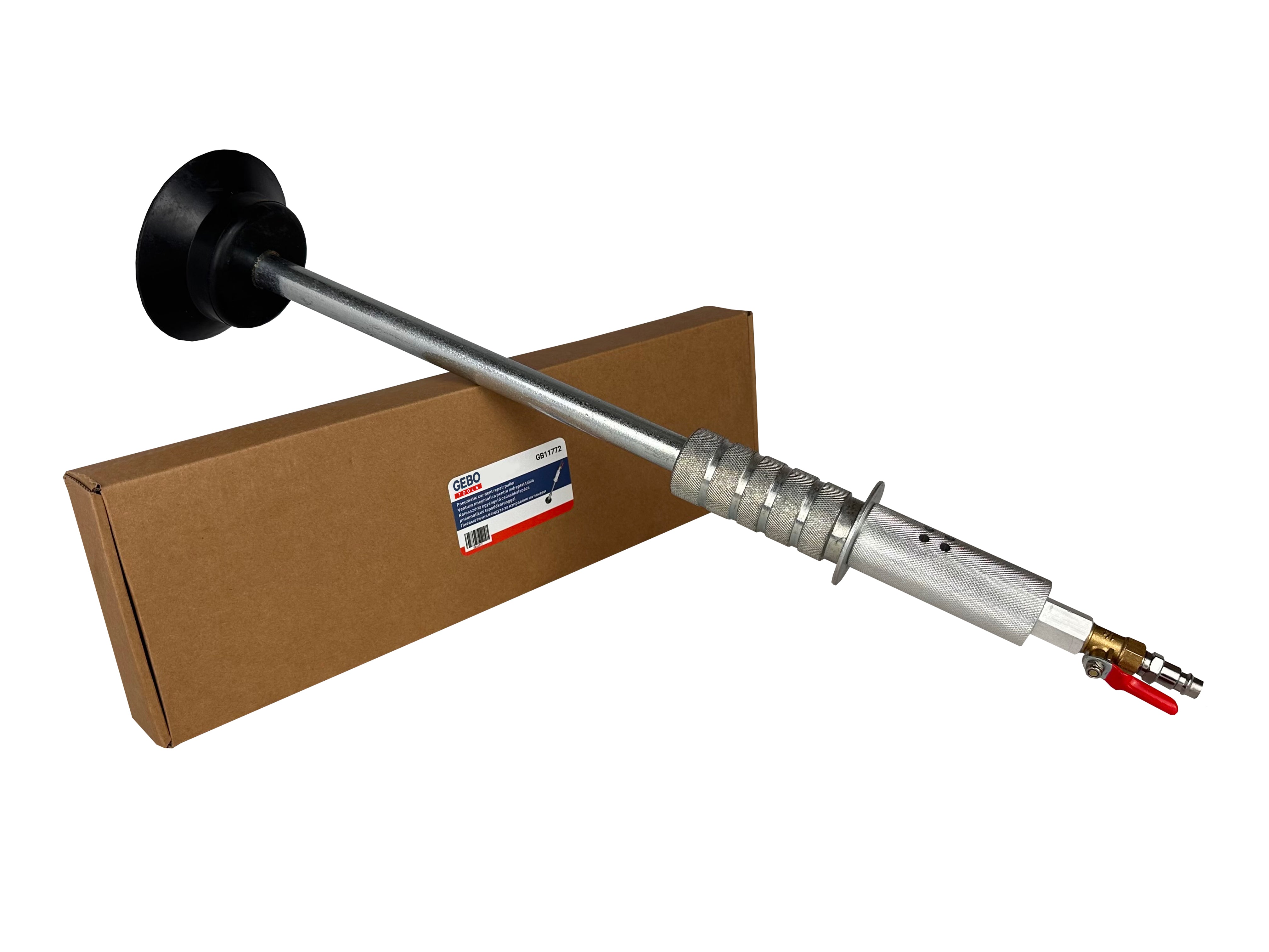 Pneumatický vyťahovač preliačin - reverzné kladivo s prísavkou, Gebo Tools