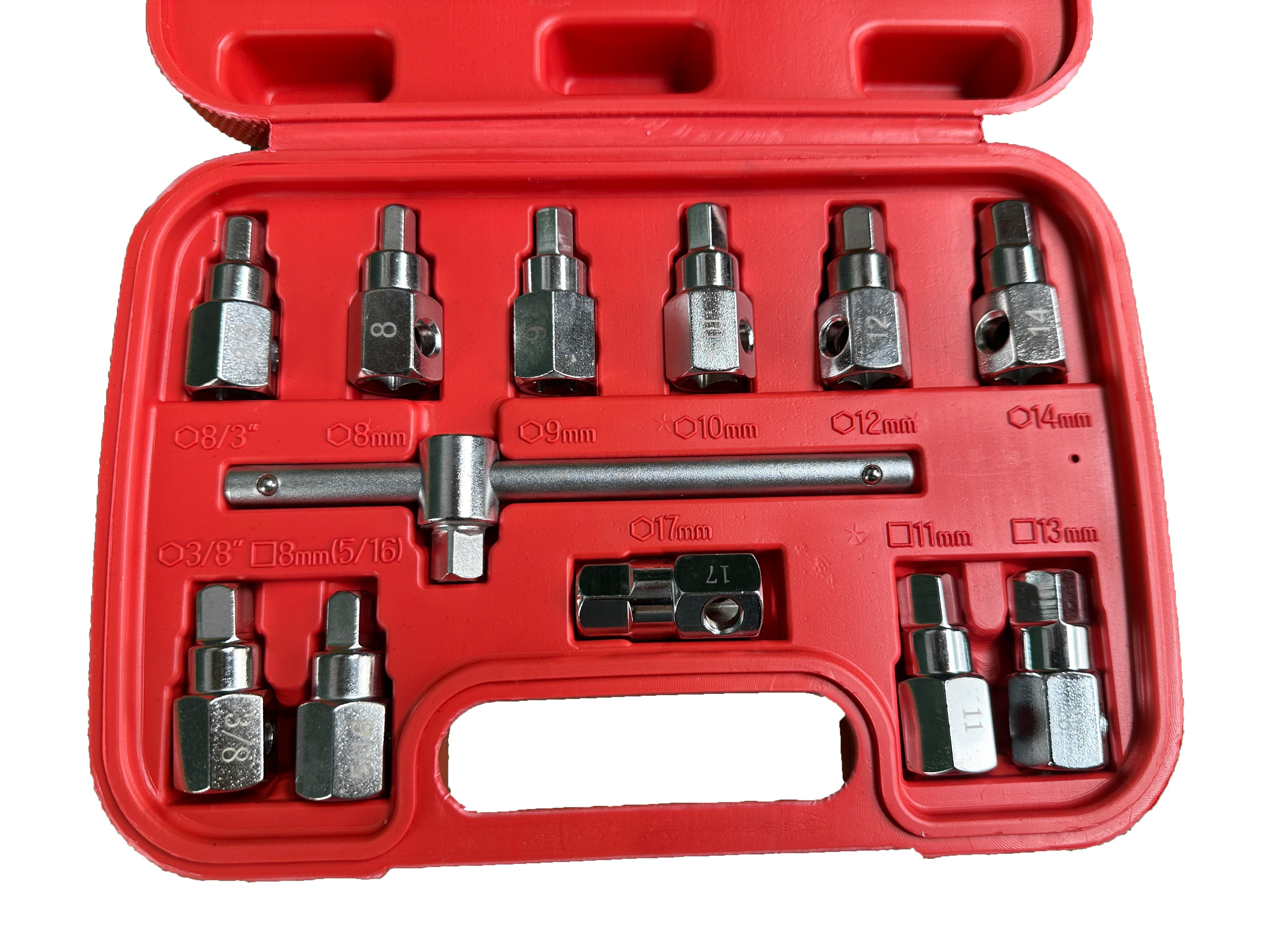 Sada kľúčov - nadstavcov na zátky olejových vaní 12ks Gebo Tools