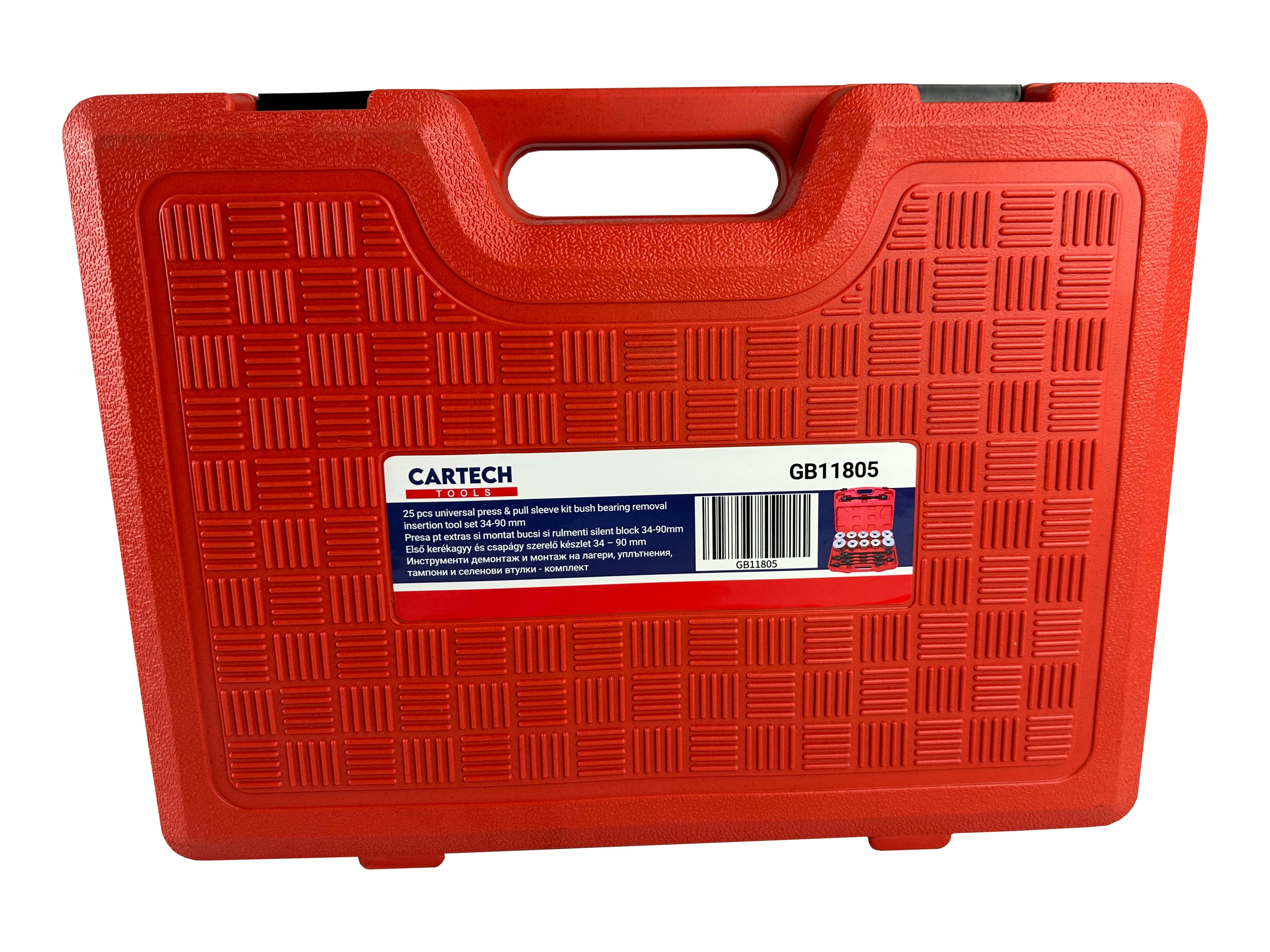 Sada lisov na montáž a demontáž ložísk a silentblokov zavesenia 34–90 mm, 27 kusov – Gebo Tools