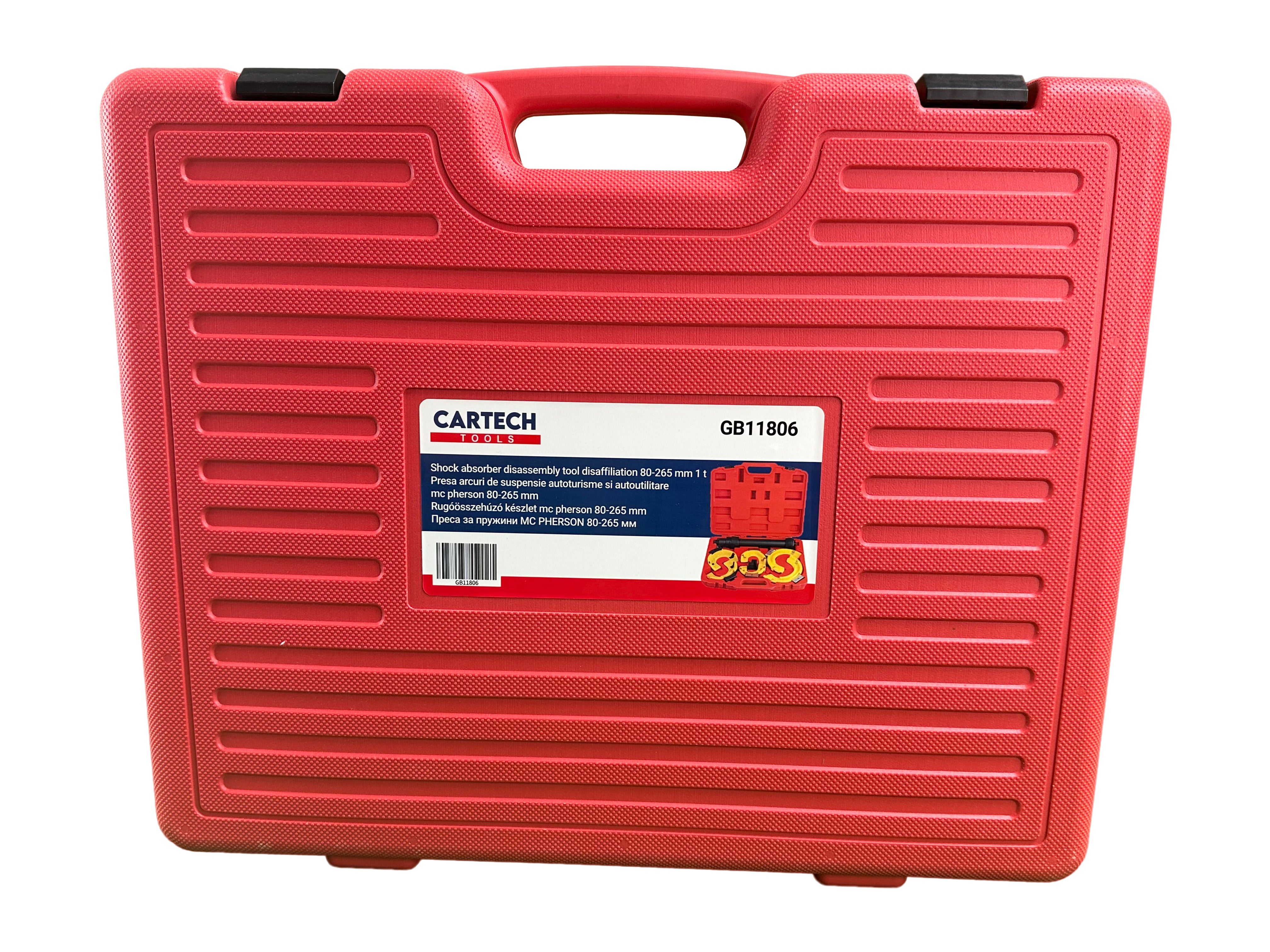 Sťahovák na pružiny osobných a úžitkových vozidiel McPherson s ochranou 80 - 265mm 1t Gebo Tools