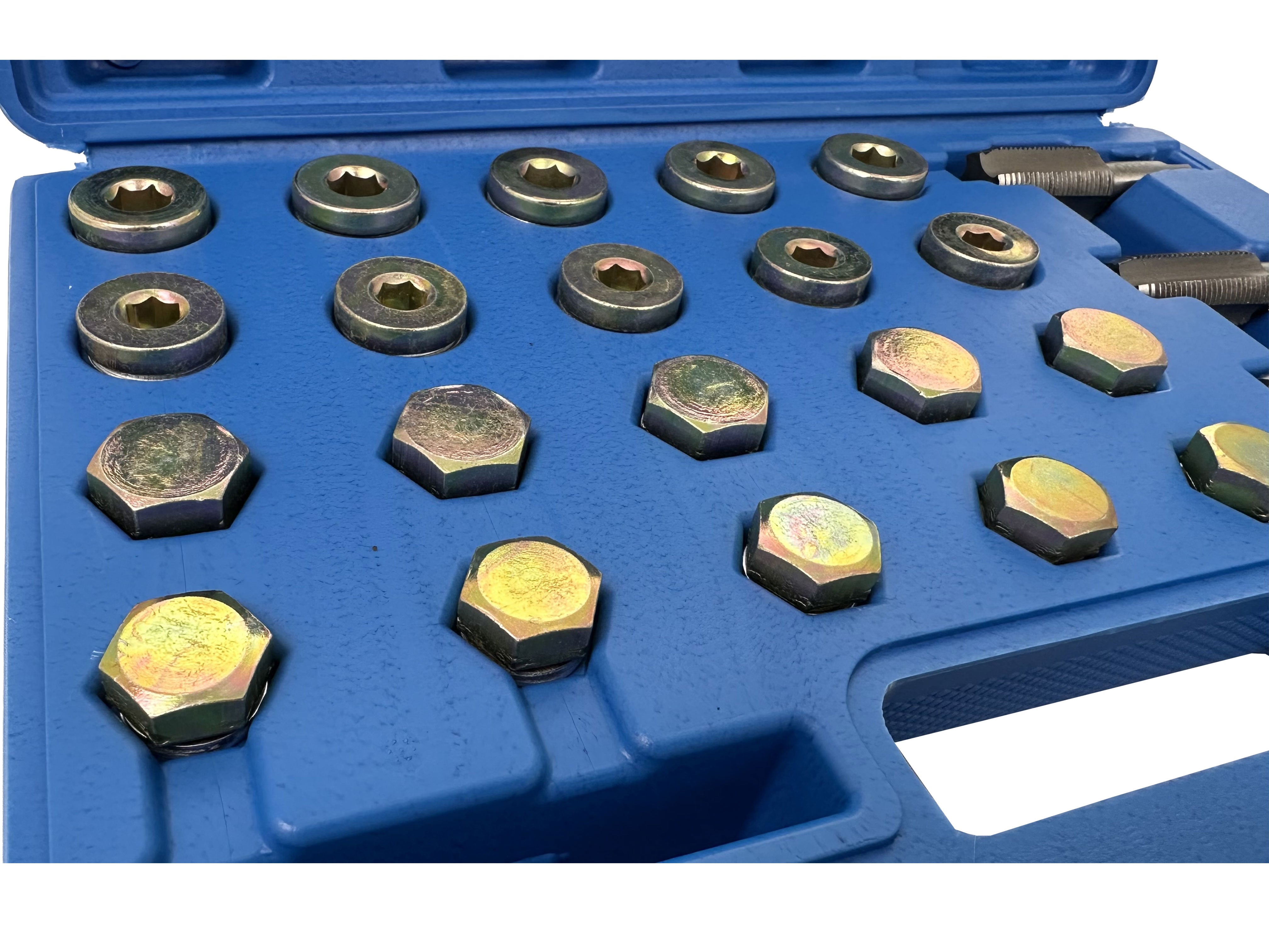 Sada na opravu závitov olejových vaní M13, M15, M17, M20 Gebo Tools