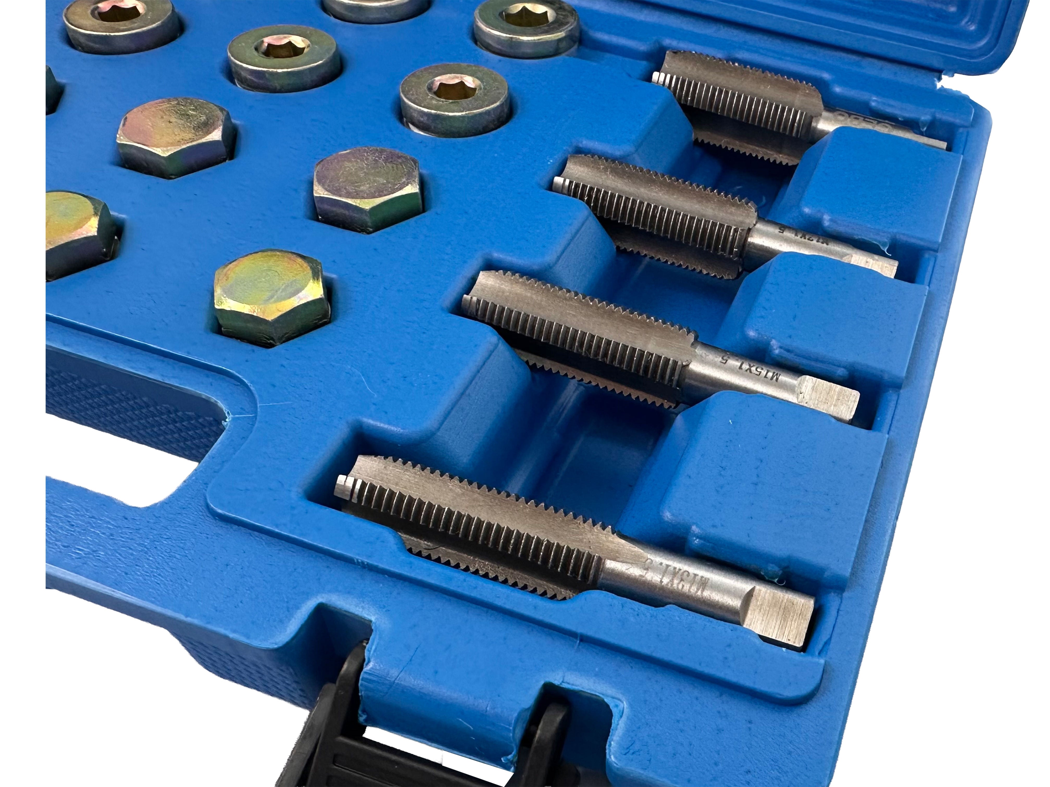 Sada na opravu závitov olejových vaní M13, M15, M17, M20 Gebo Tools