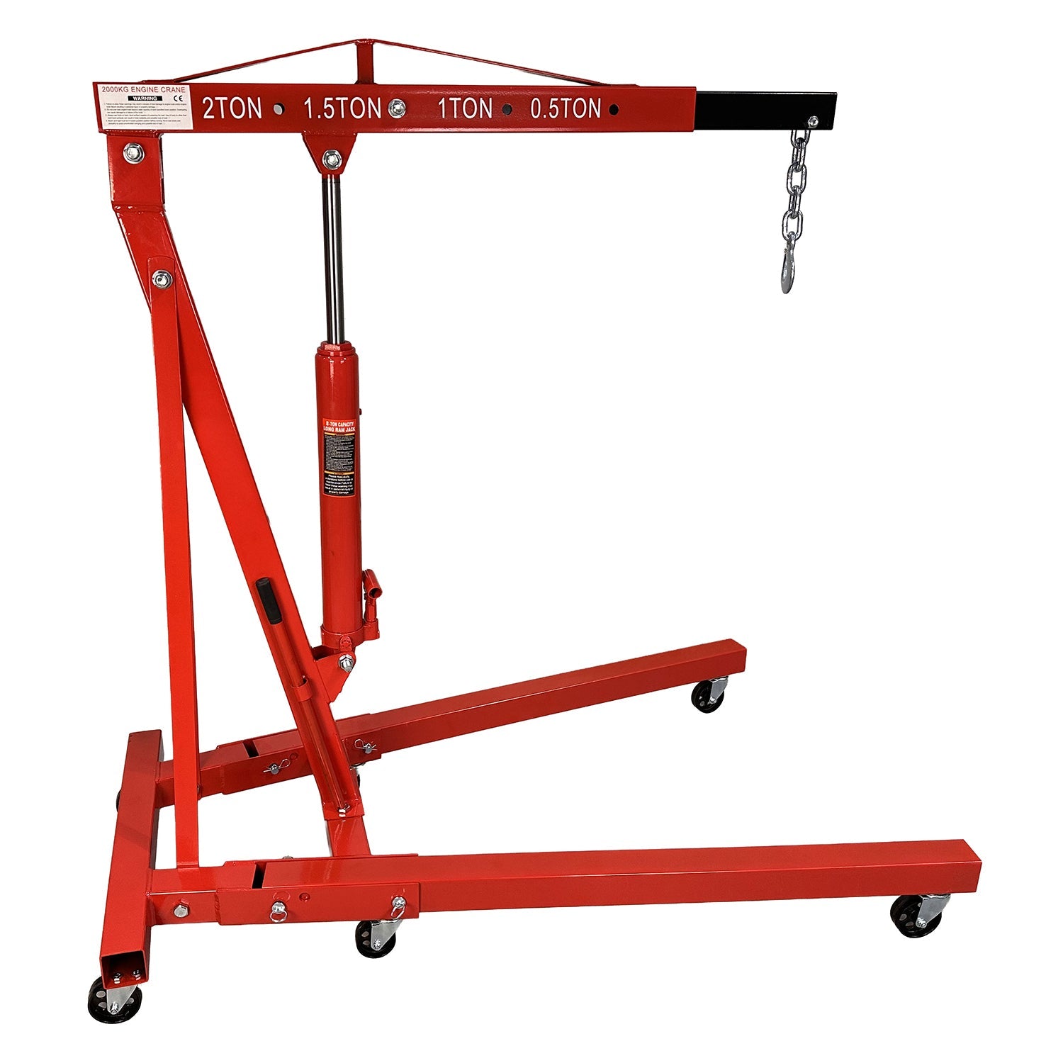 Dielenský hydraulický žeriav - žirafa 2t, skladací, Gebo Tools