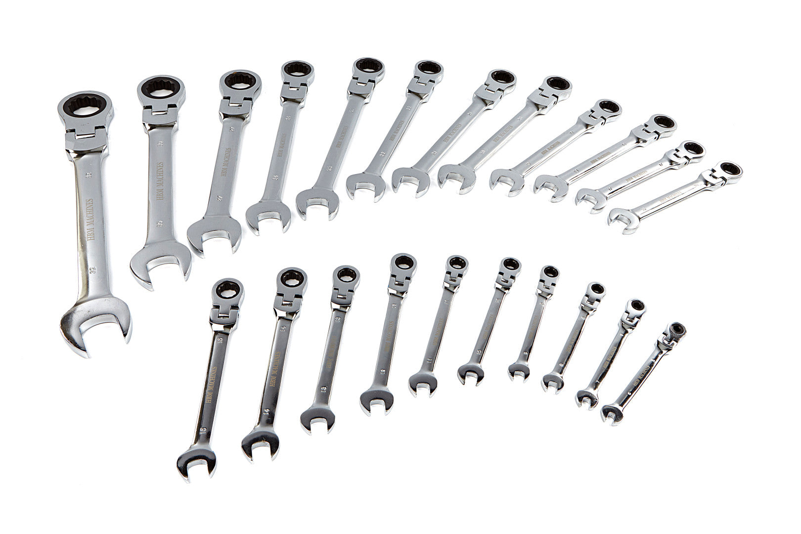 Sada kombinovaných očko-plochých kľúčov s račňou a kĺbom 22ks 6 - 32mm