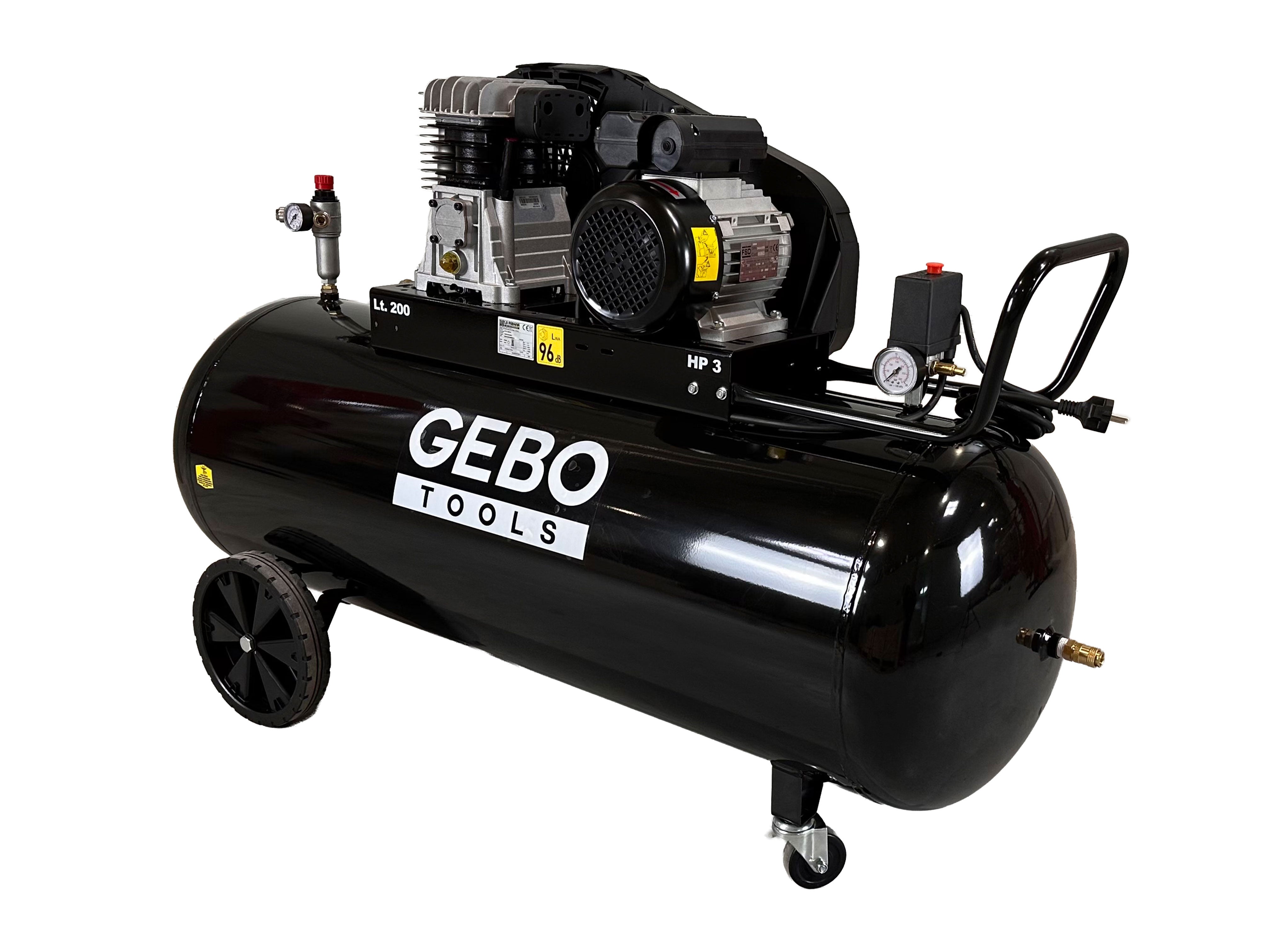 Profesionálny kompresor 200l 3hp 230V Gebo Tools