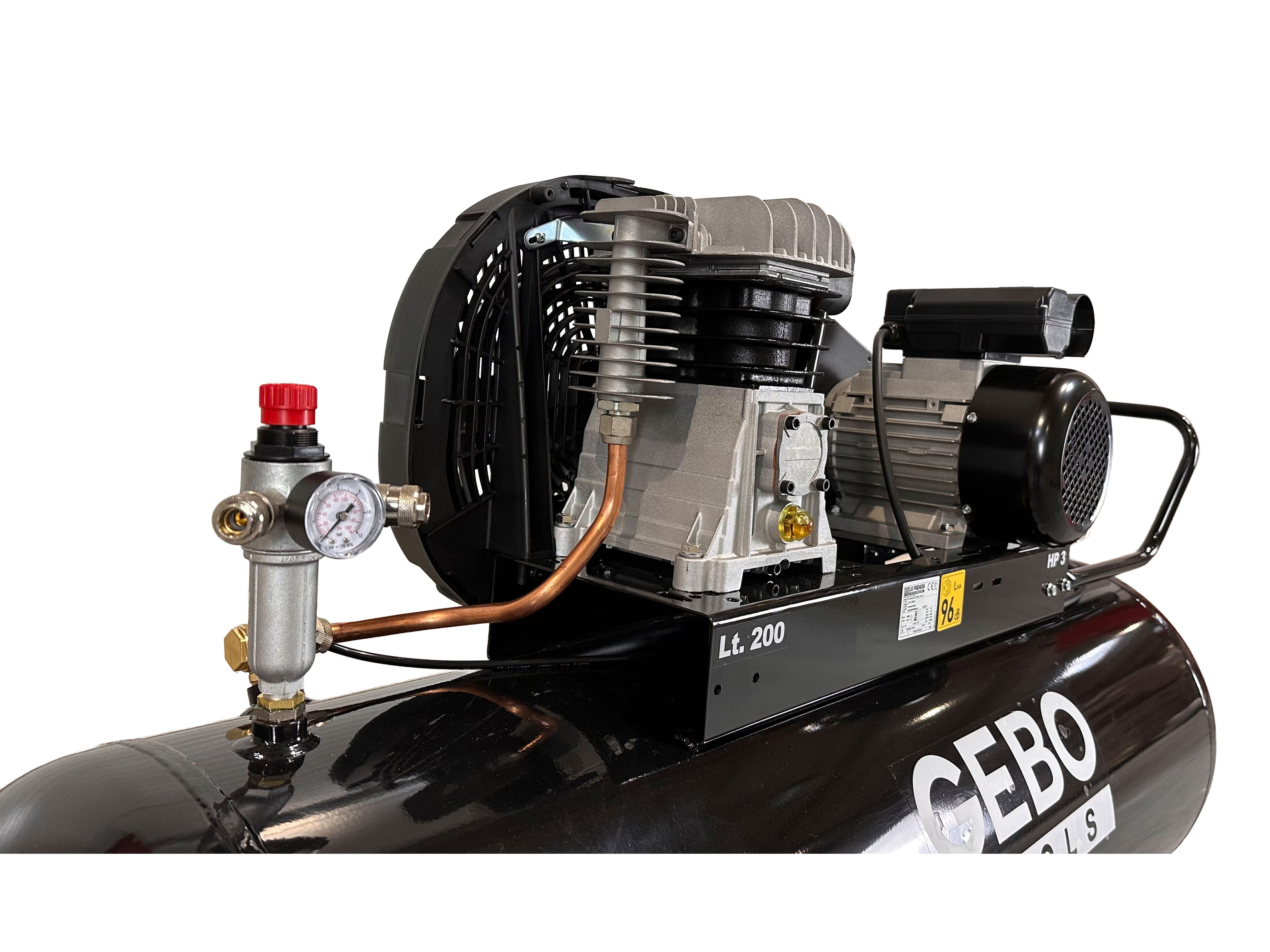 Profesionálny kompresor 200l 3hp 230V Gebo Tools