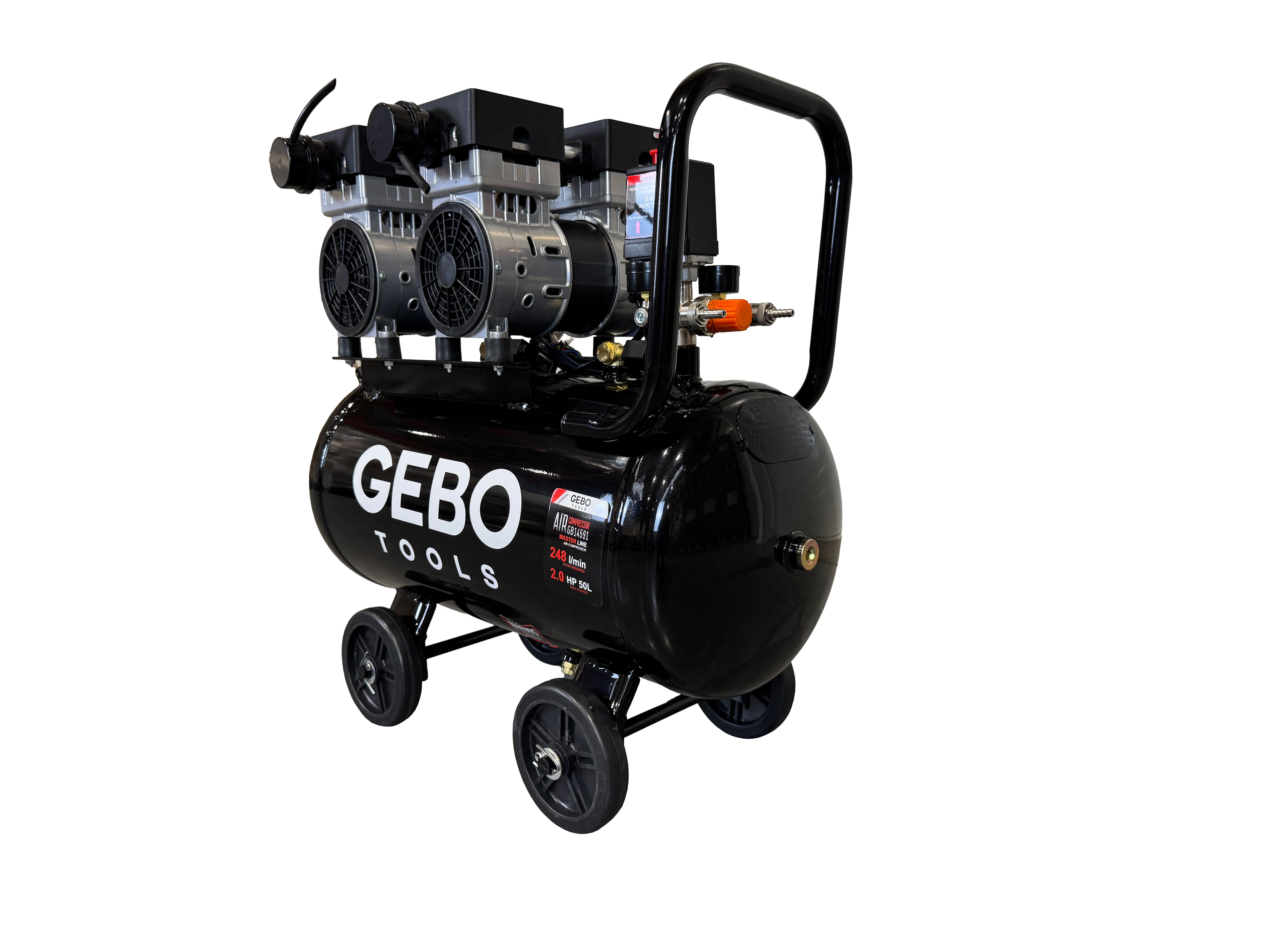 Tichý bezolejový kompresor 50l Gebo Tools