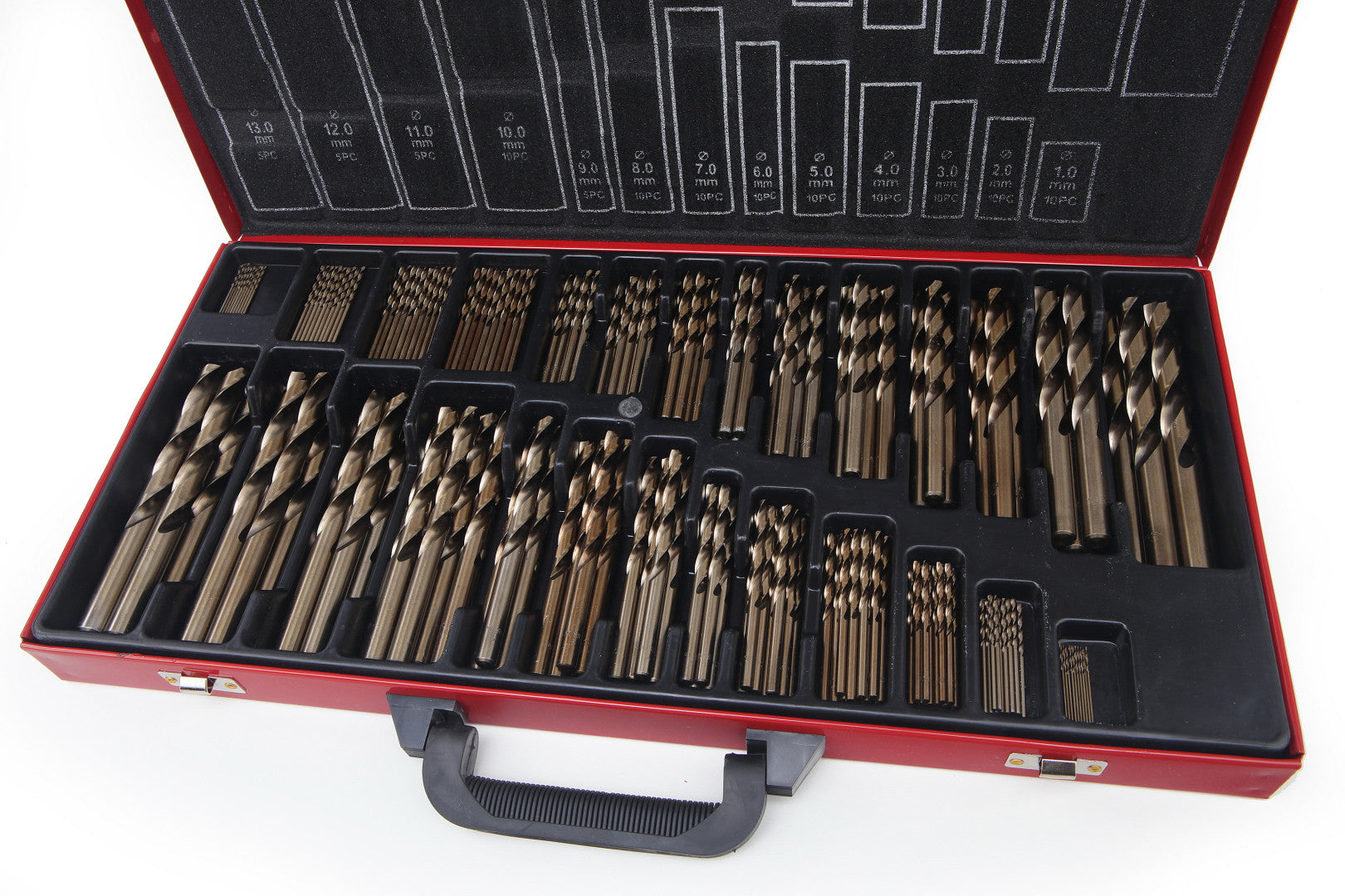 Sada profesionálnych vrtákov HSS-5% kobalt 230 kusov