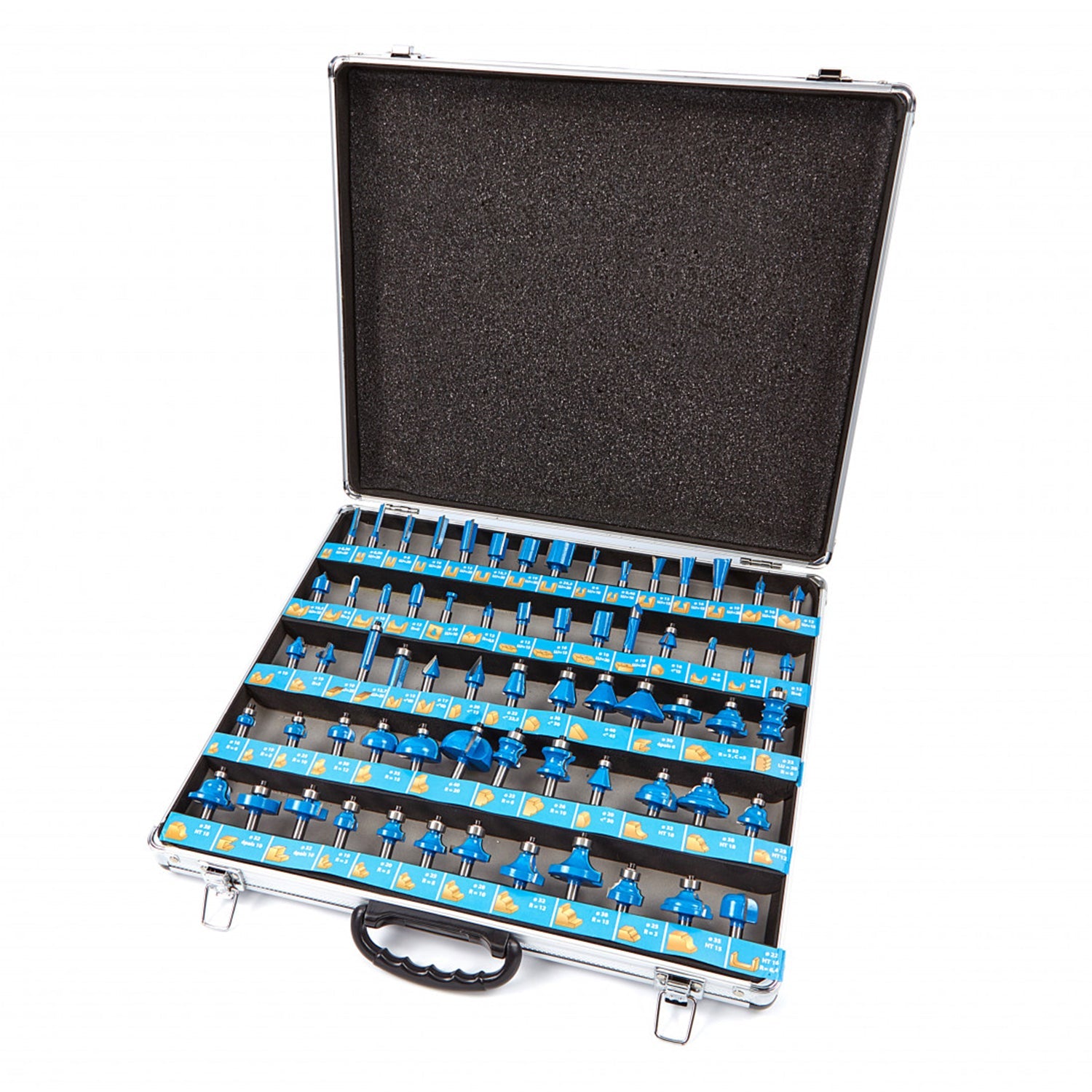 Sada fréz na drevo 66 kusov