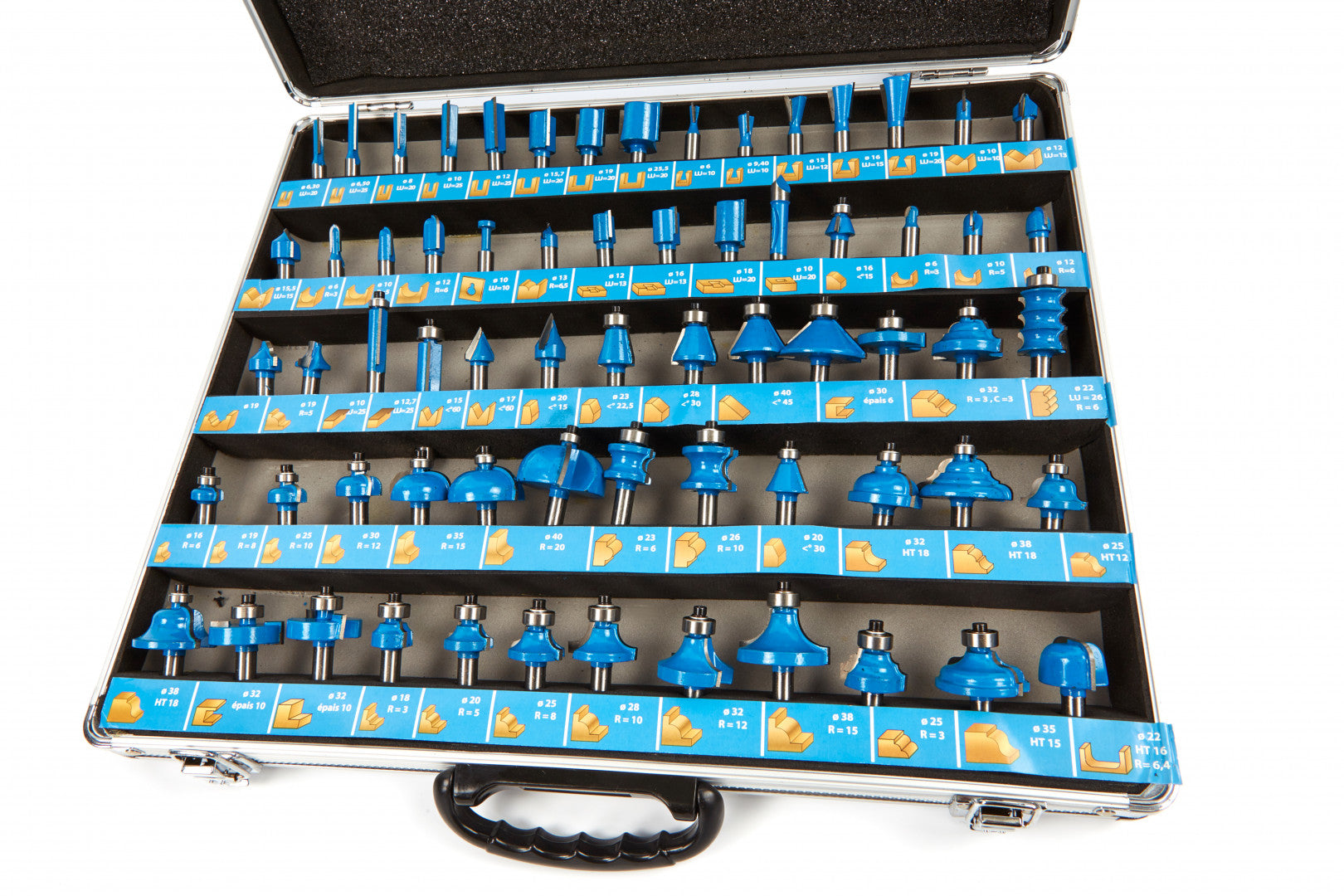 Sada fréz na drevo 66 kusov