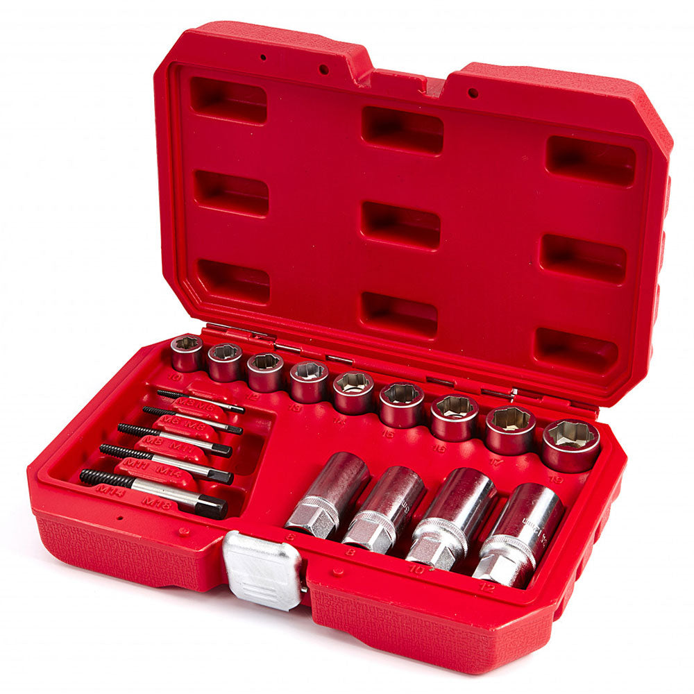 Sada sťahovákov na poškodené skrutky a čapy 17 kusov hbm