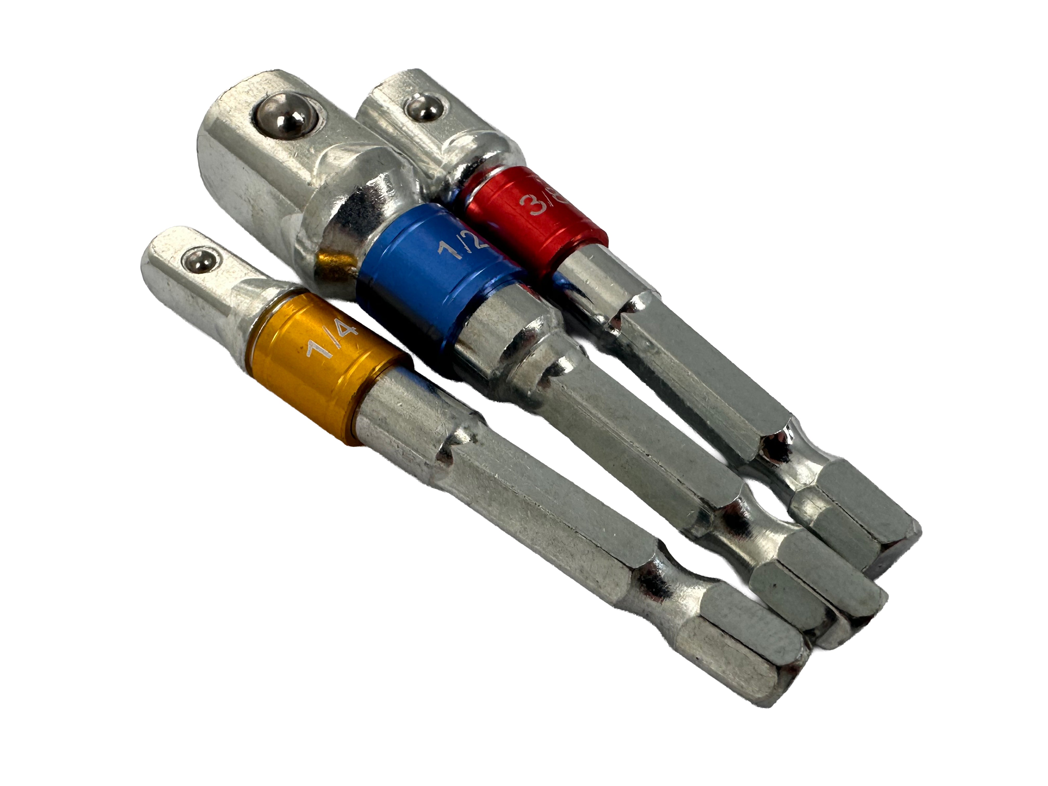 Sada šesťhranných HEX adaptérov 1/2'', 1/4'', 3/8'', 3ks, Gebo Tools