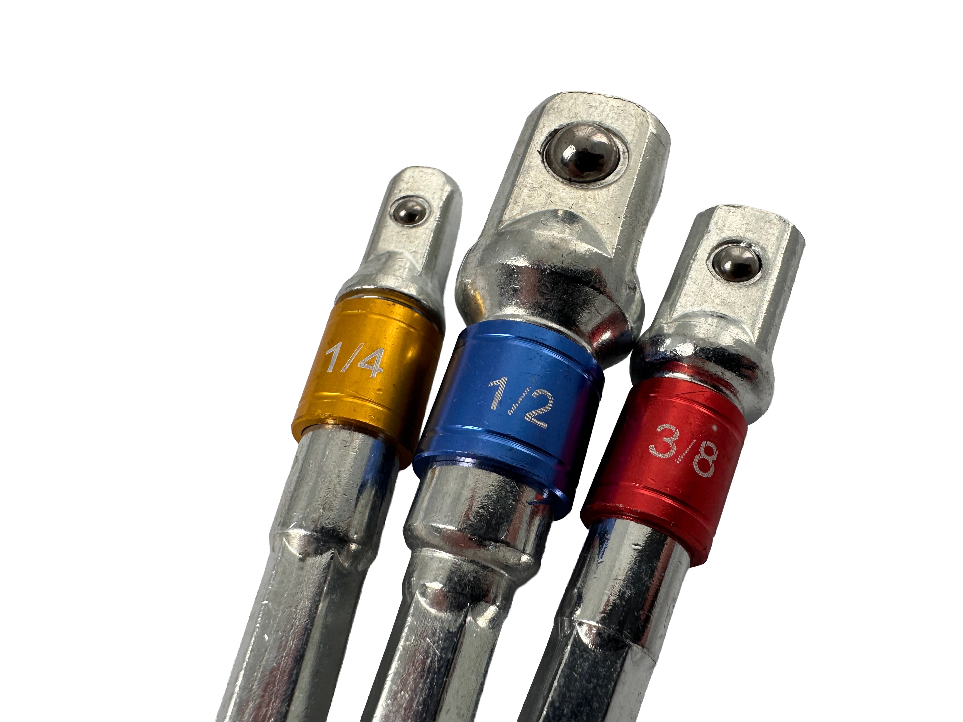 Sada šesťhranných HEX adaptérov 1/2'', 1/4'', 3/8'', 3ks, Gebo Tools