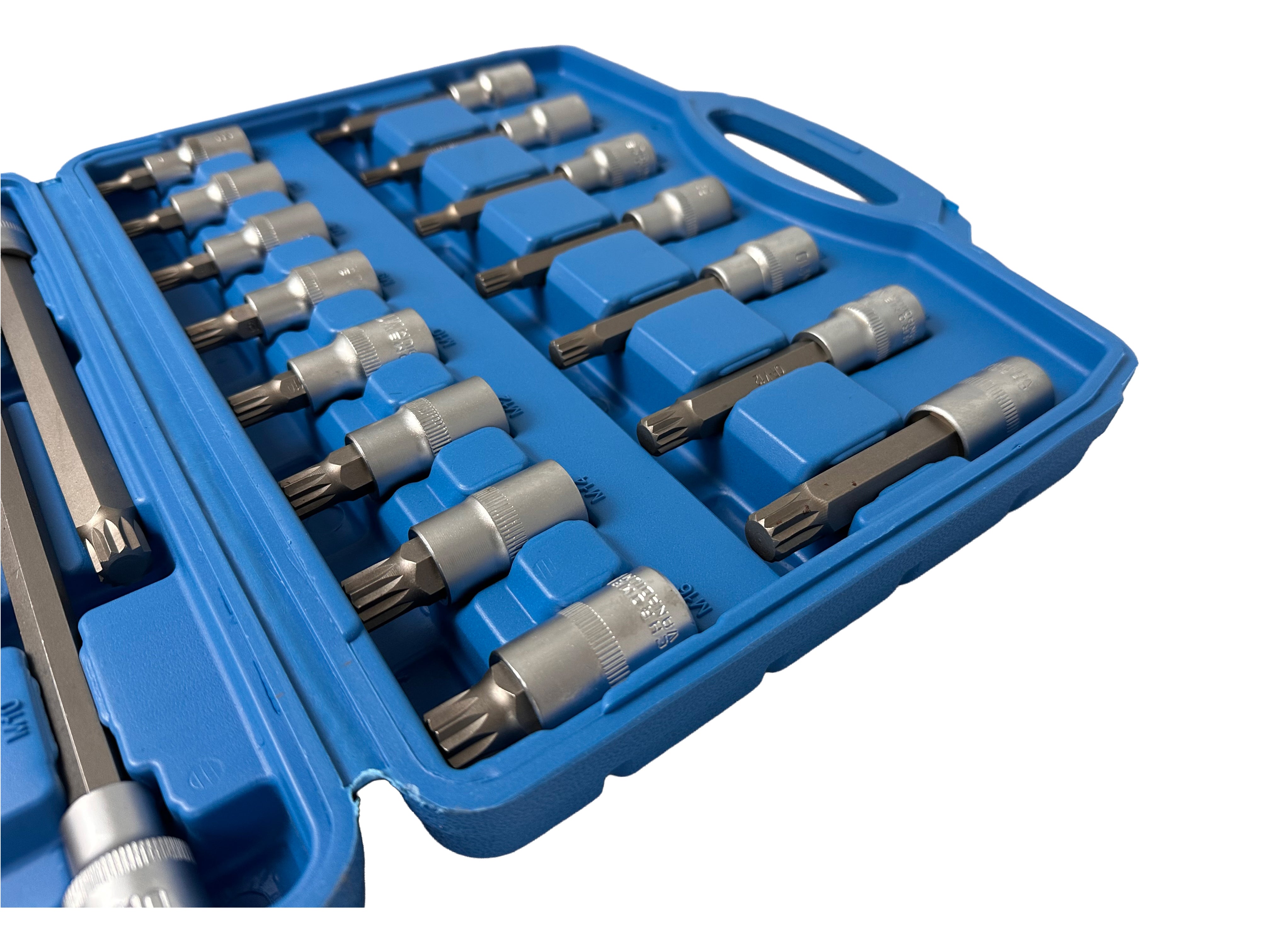 Sada nástrčných kľúčov - hlavíc s bitmi XZN M Spline, 1/2'', 26ks Gebo Tools