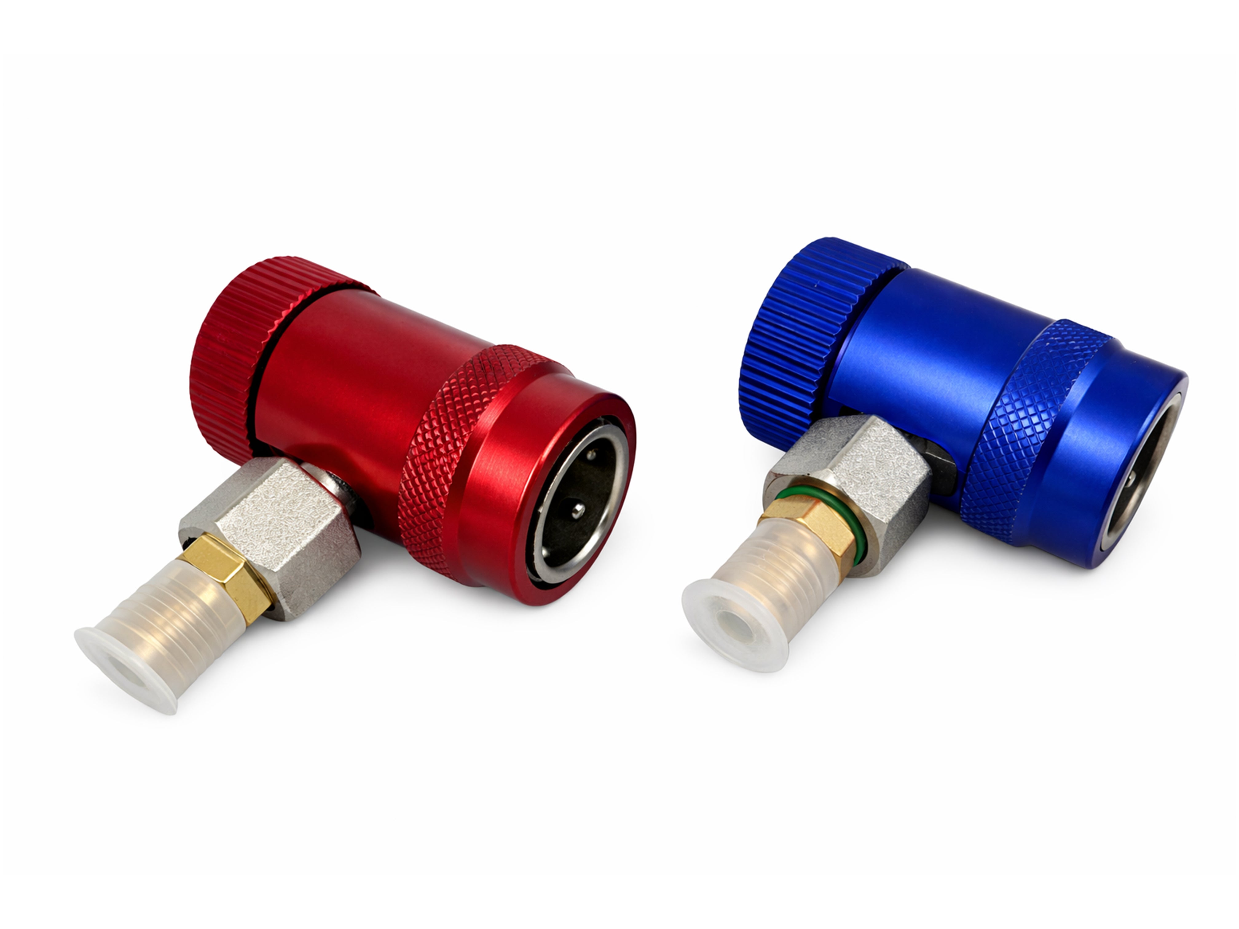 Rýchlospojka na klimatizáciu, s ventilom a adaptérom R1234YF, 90 stupňov, sada 2ks Gebo Tools