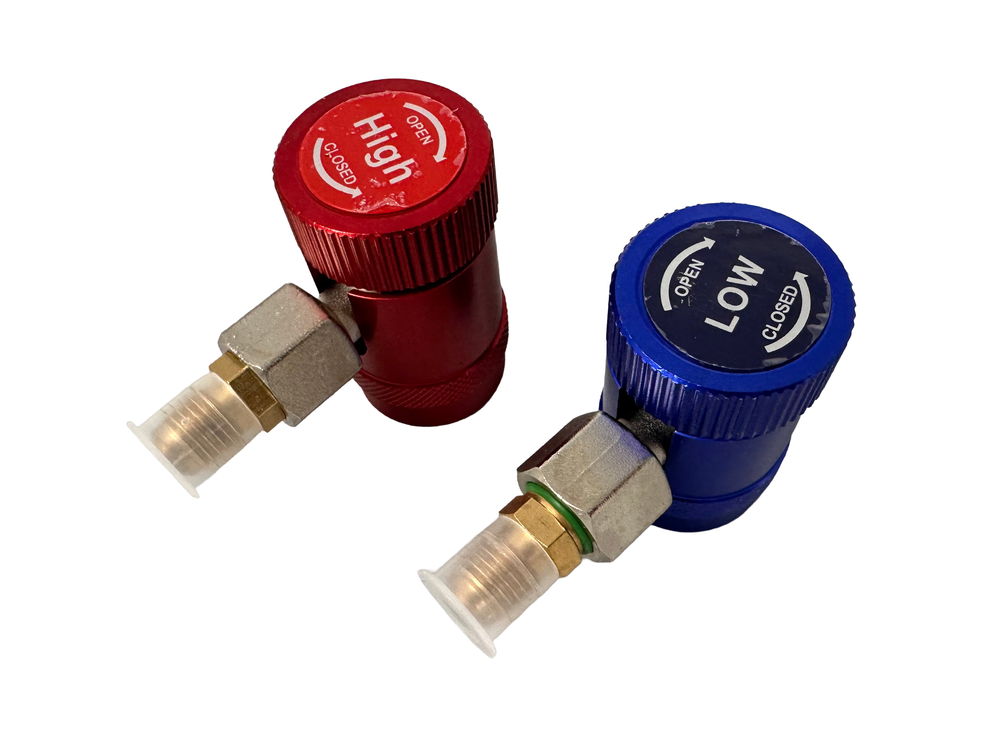 Rýchlospojka na klimatizáciu, s ventilom a adaptérom R1234YF, 90 stupňov, sada 2ks Gebo Tools