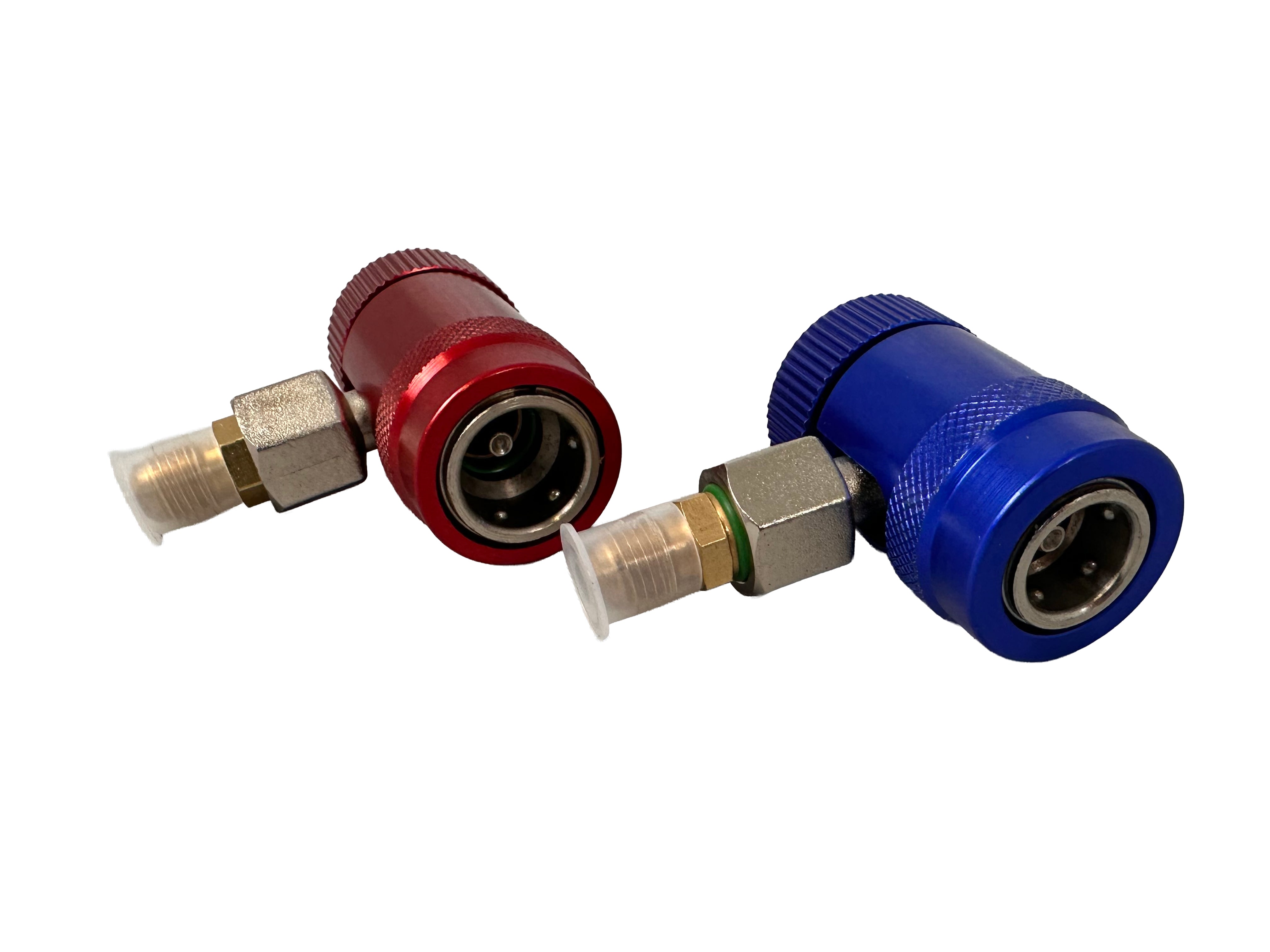 Rýchlospojka na klimatizáciu, s ventilom a adaptérom R1234YF, 90 stupňov, sada 2ks Gebo Tools