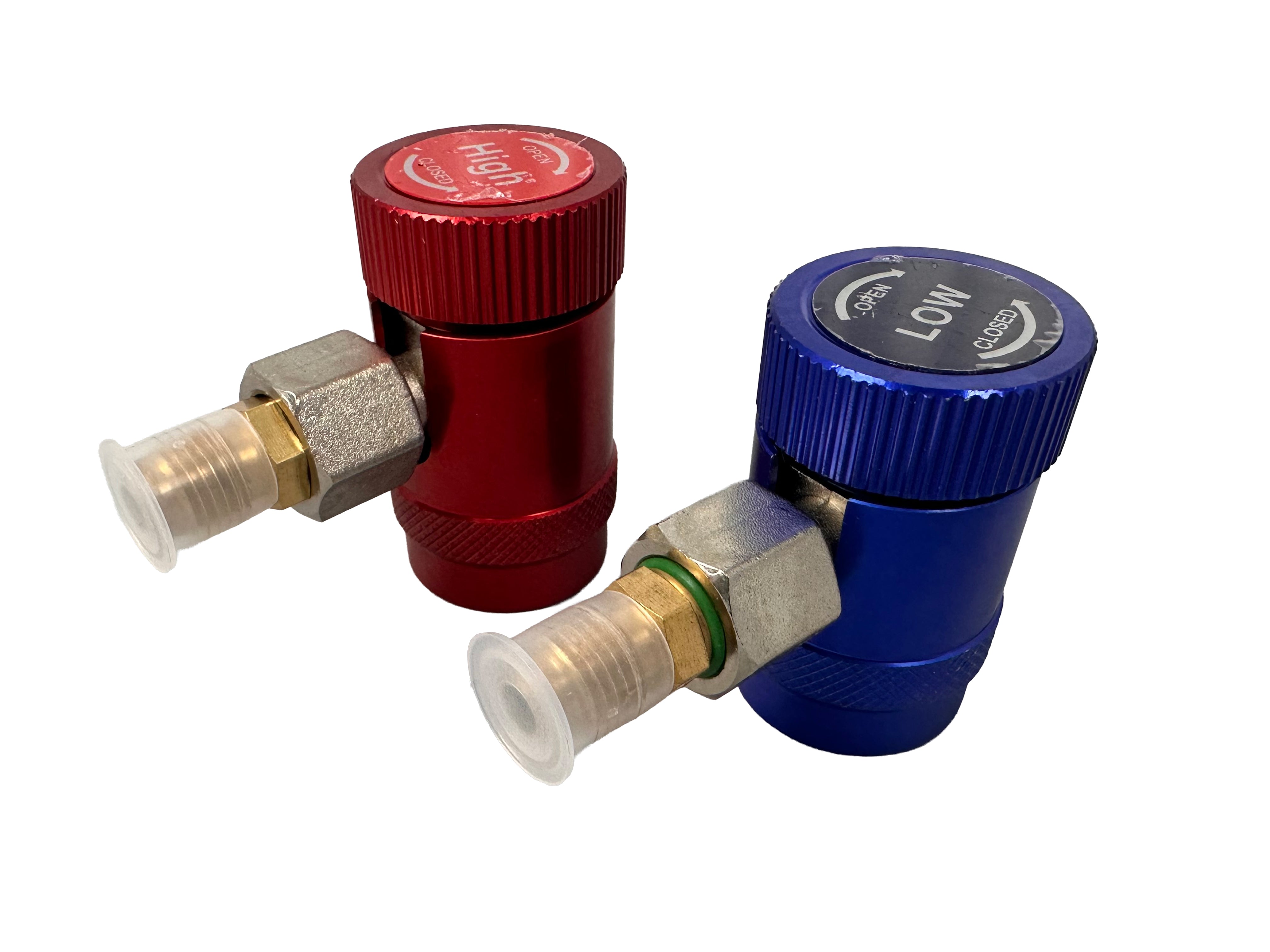 Rýchlospojka na klimatizáciu, s ventilom a adaptérom R1234YF, 90 stupňov, sada 2ks Gebo Tools