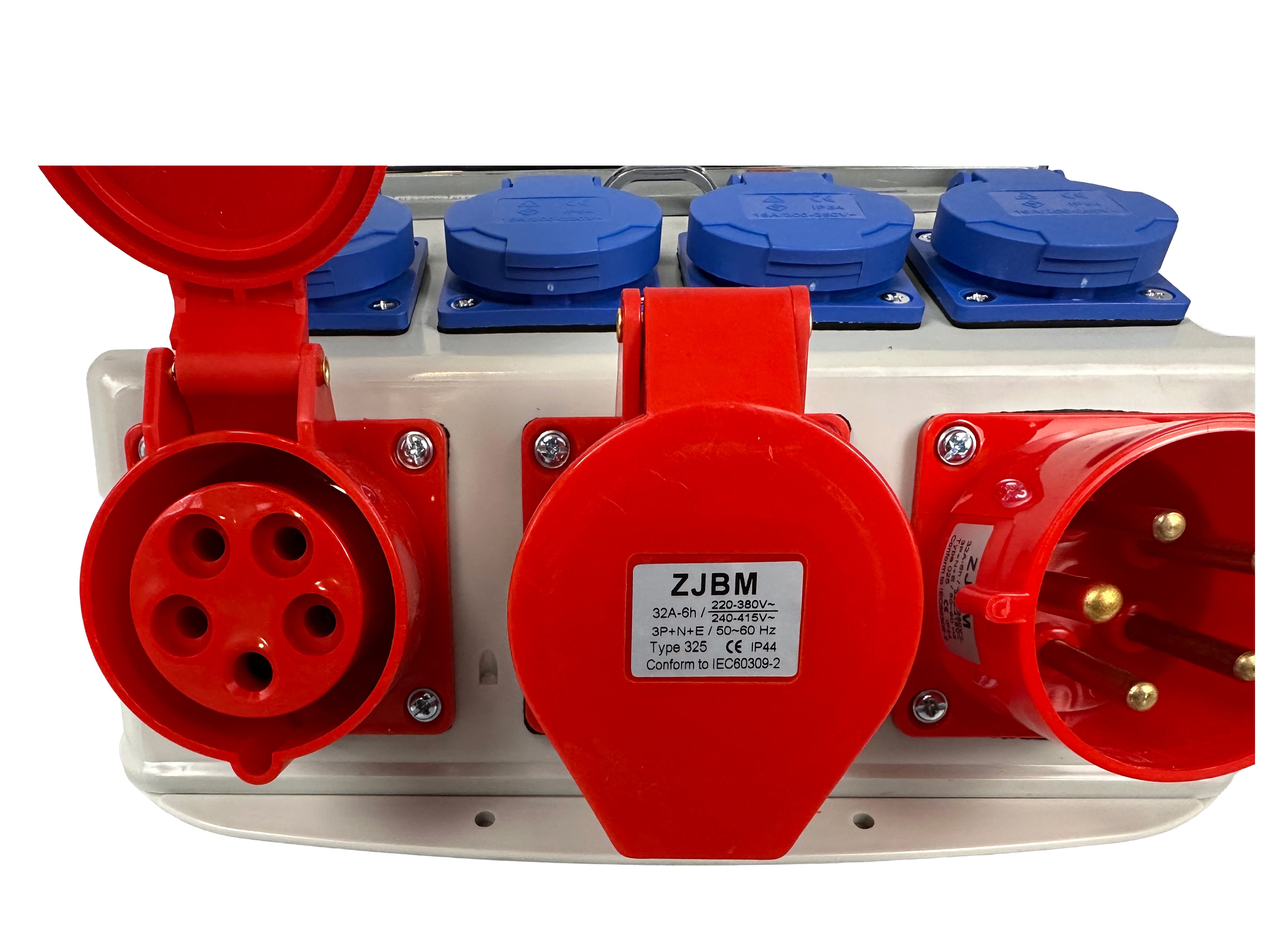 Prenosná rozvodná skriňa s istením 3 x 400V, 4 x 230V, IP44 Gebo Tools