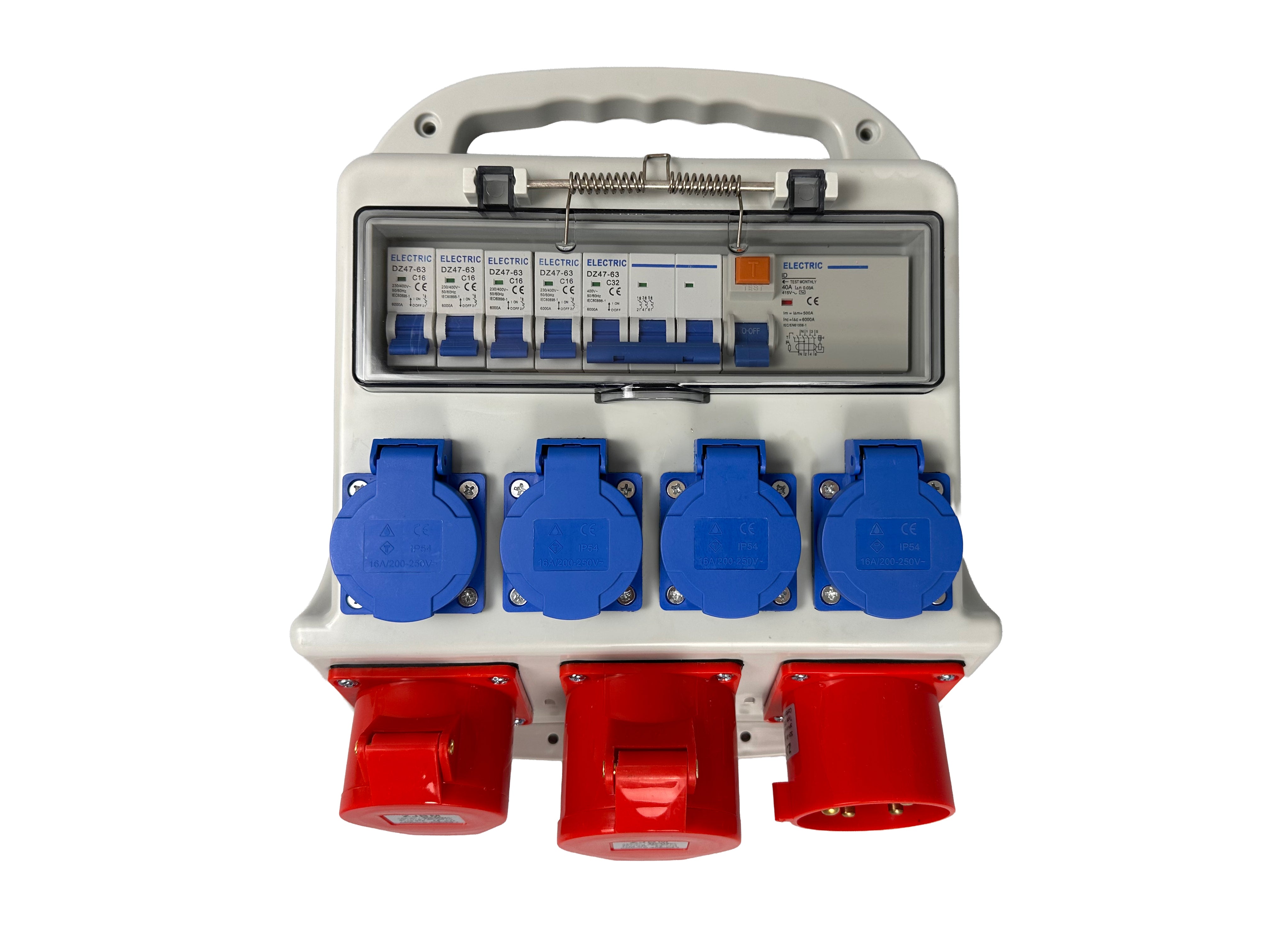 Prenosná rozvodná skriňa s istením 3 x 400V, 4 x 230V, IP44 Gebo Tools