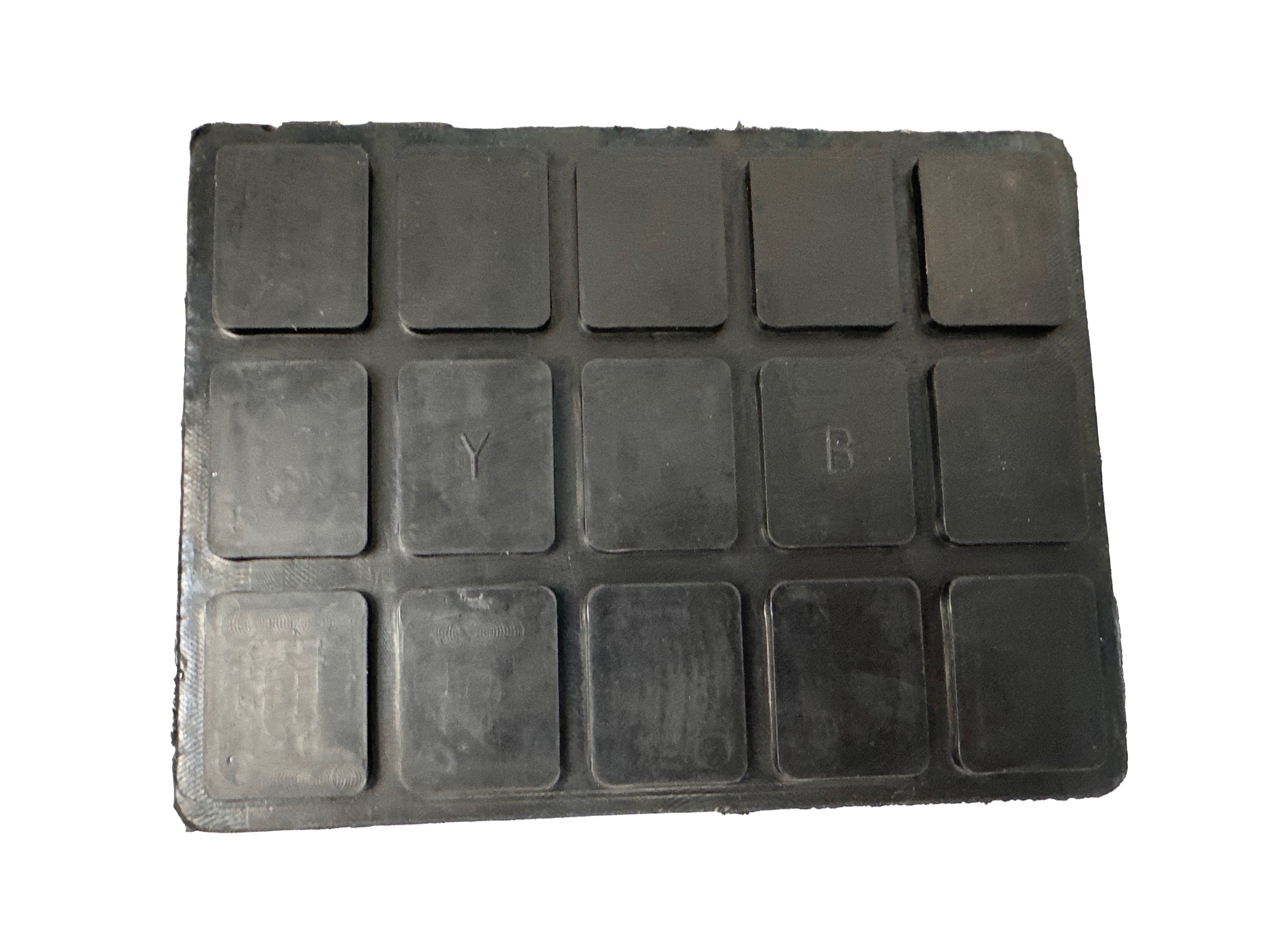 Gumová podložka pre nožnicové zdviháky, obdĺžniková 160 x 120 x 40mm, Gebo Tools