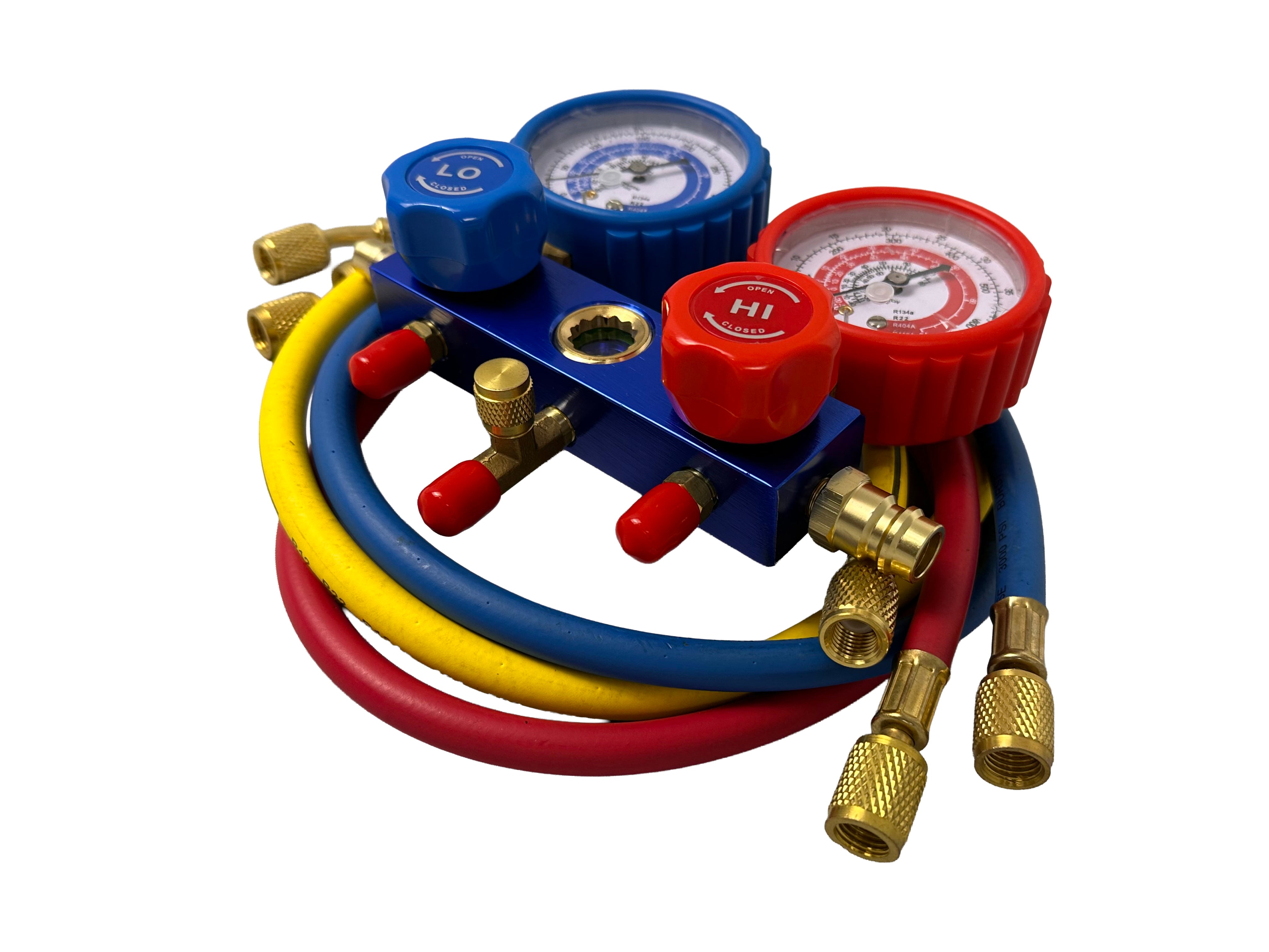 Vákuová pumpa pre klimatizáciu, jednostupňová, s manometrom, s 2 portmi, 60l/min, Gebo Tools