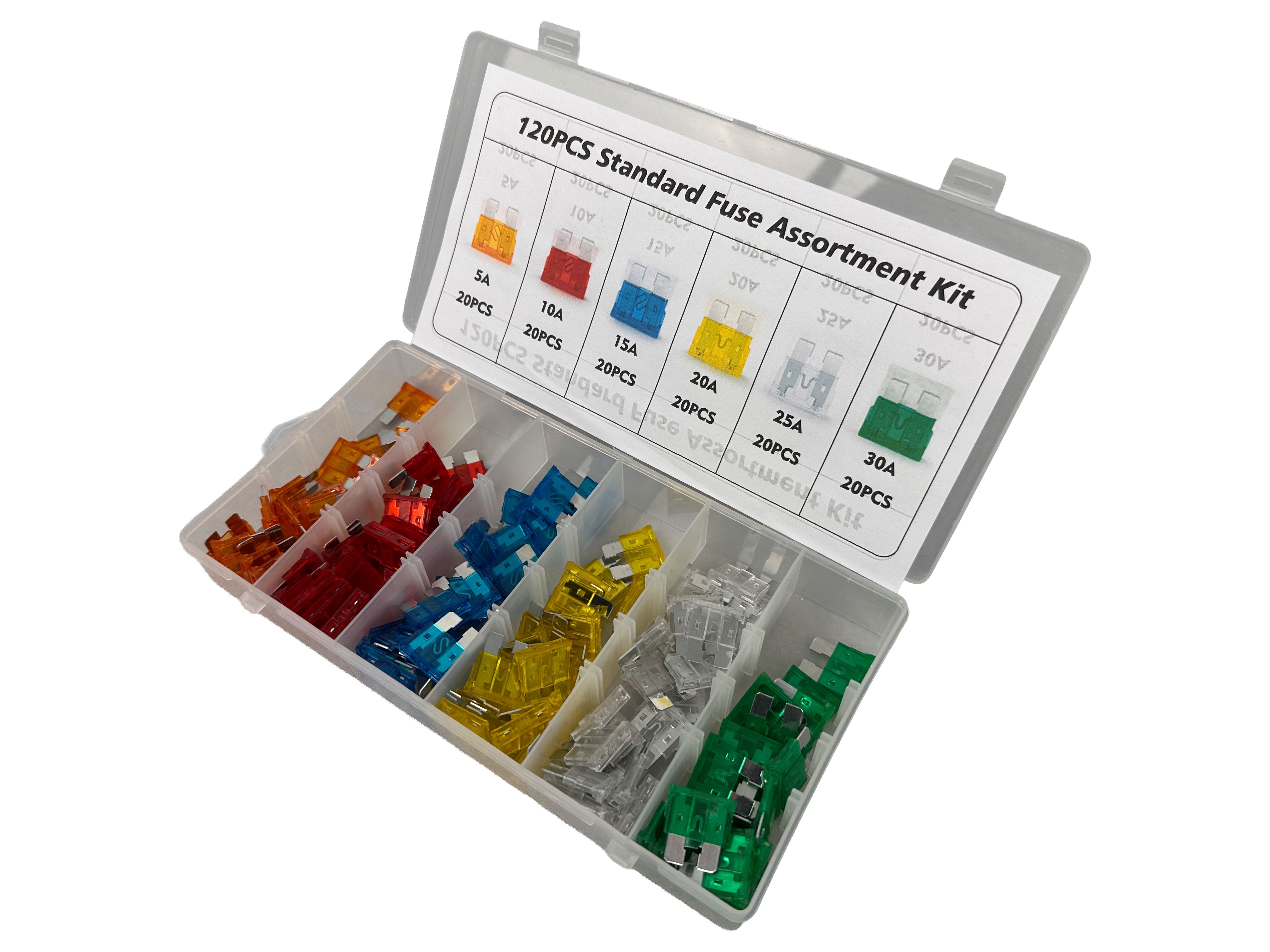 Sada automobilových poistiek 5 - 30amp, 120ks