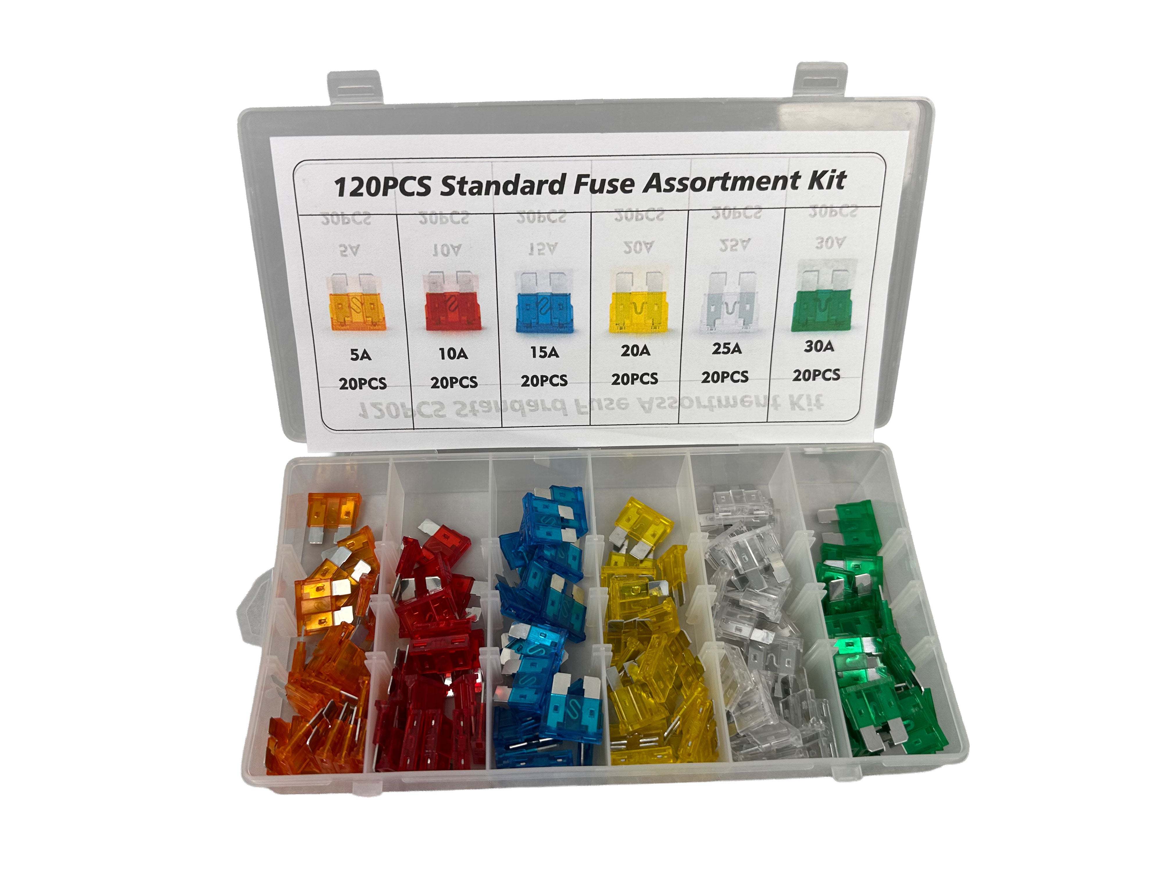 Sada automobilových poistiek 5 - 30amp, 120ks