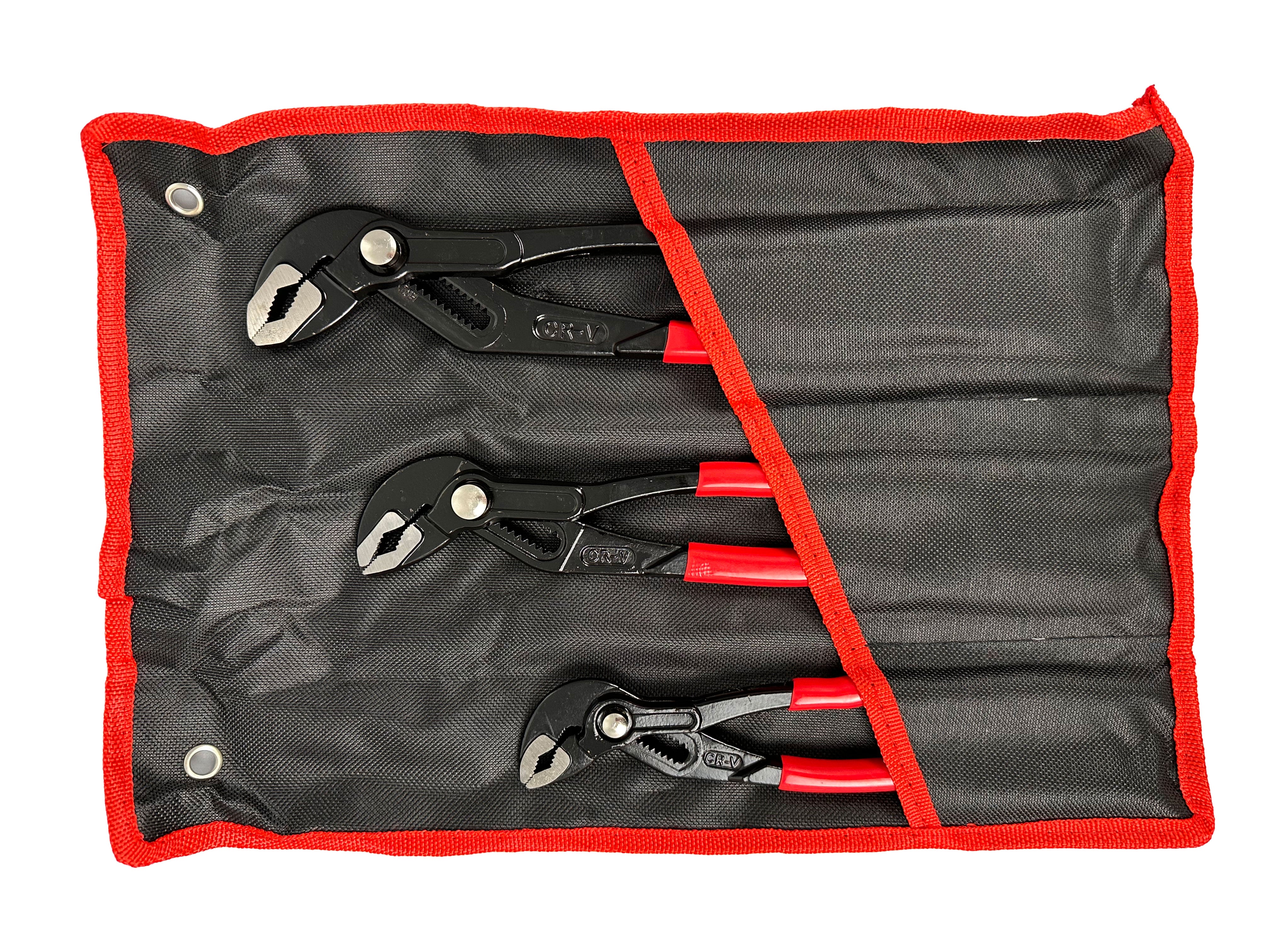 Sada 3 nastaviteľných inštaletérskych klieští na rúry Gebo Tools