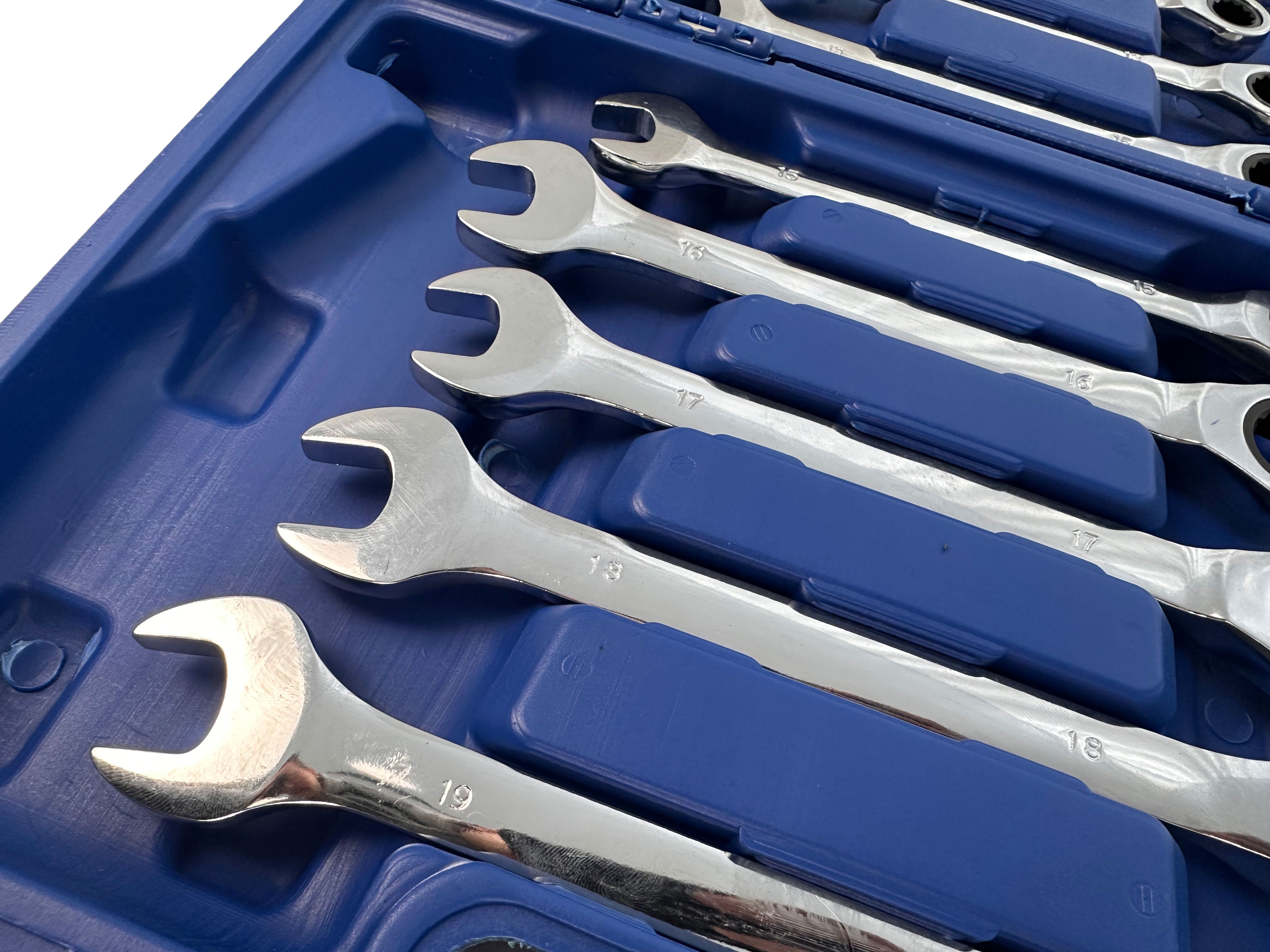 Sada kombinovaných kľúčov s račňou 8 - 19mm 12ks Gebo Tools