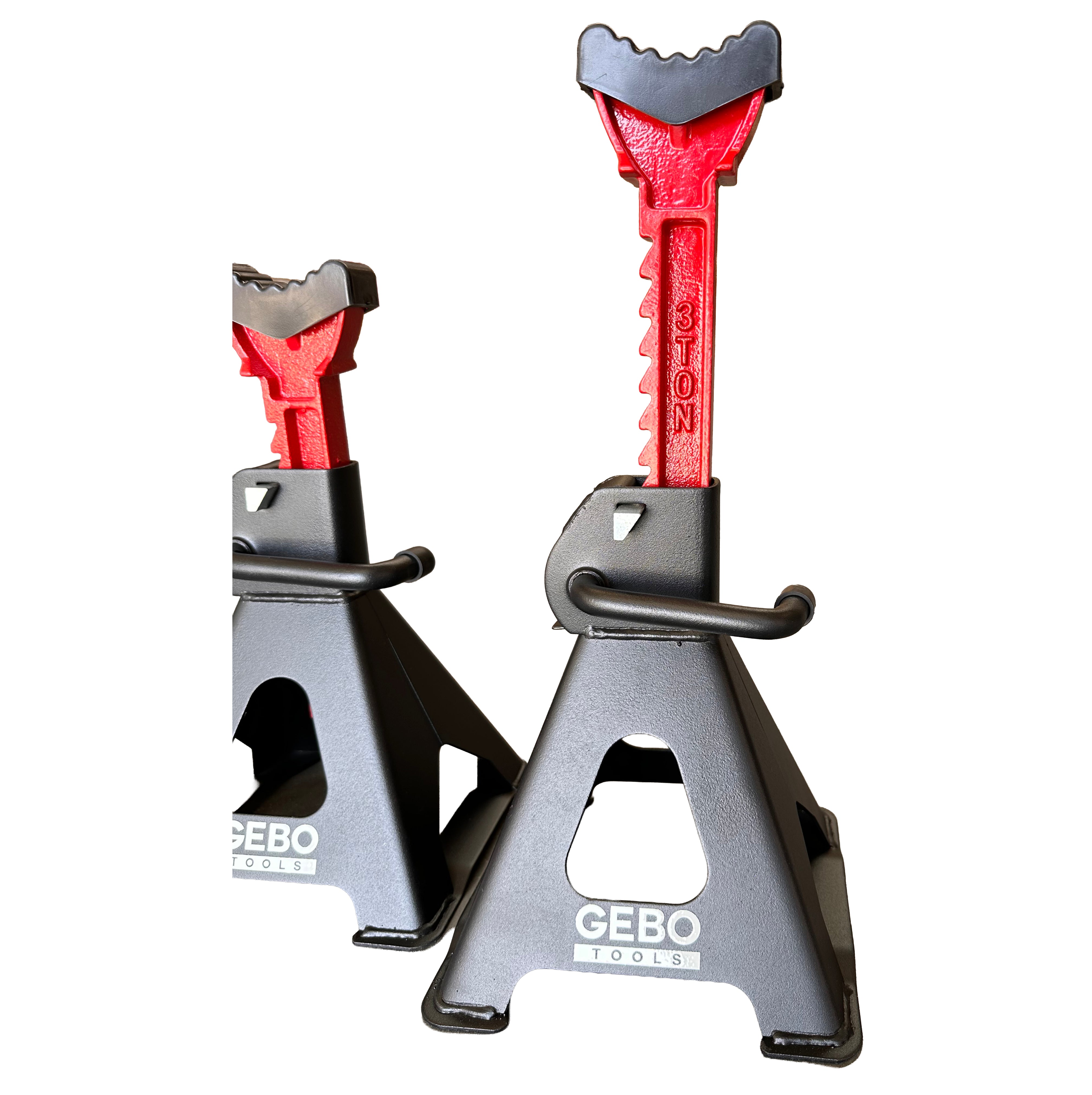 Podpery 2ks, 3t, 29,5 - 43cm, s dvojitým zabezpečením a gumovou podložkou, Gebo Tools
