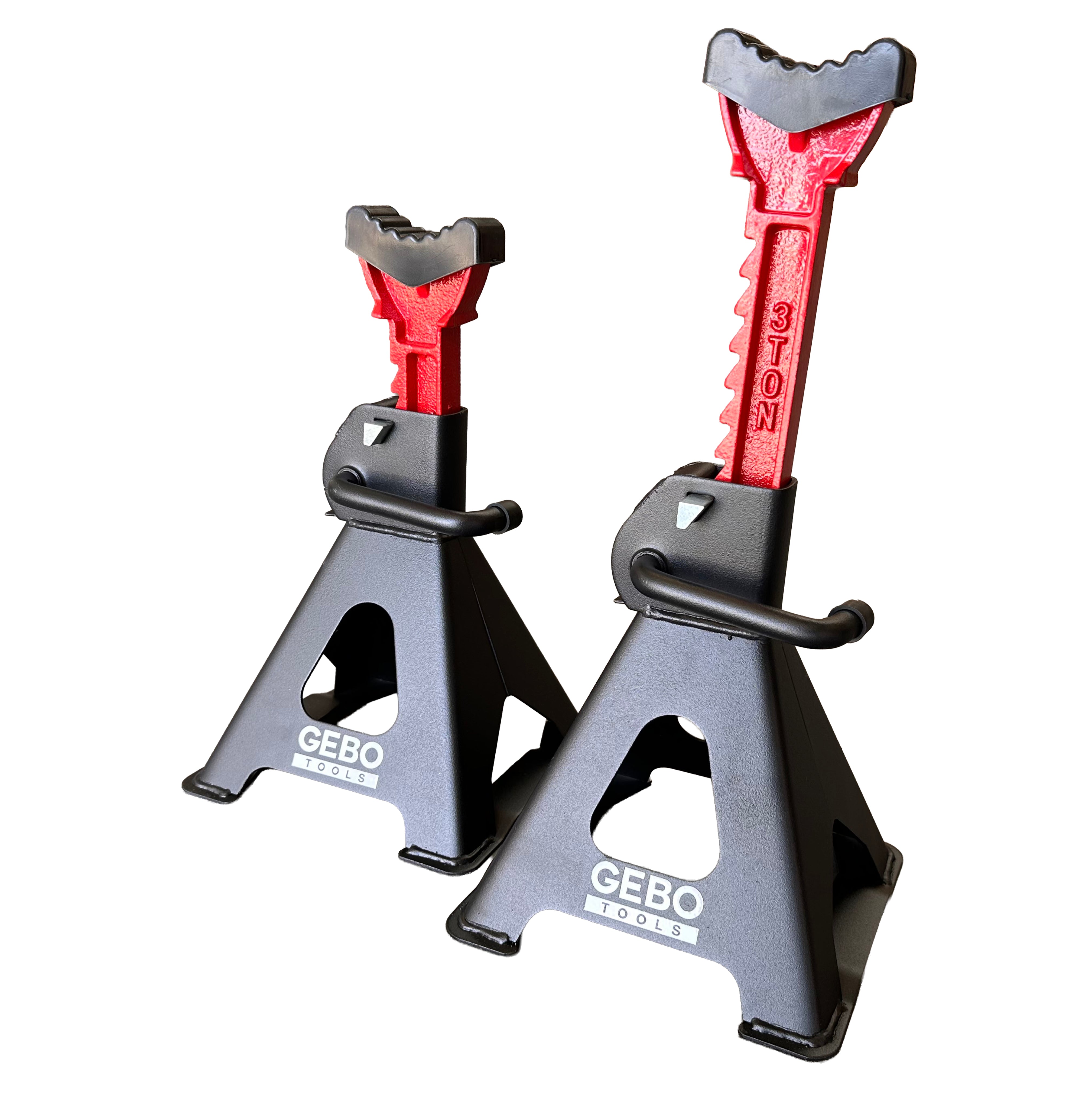 Podpery 2ks, 3t, 29,5 - 43cm, s dvojitým zabezpečením a gumovou podložkou, Gebo Tools
