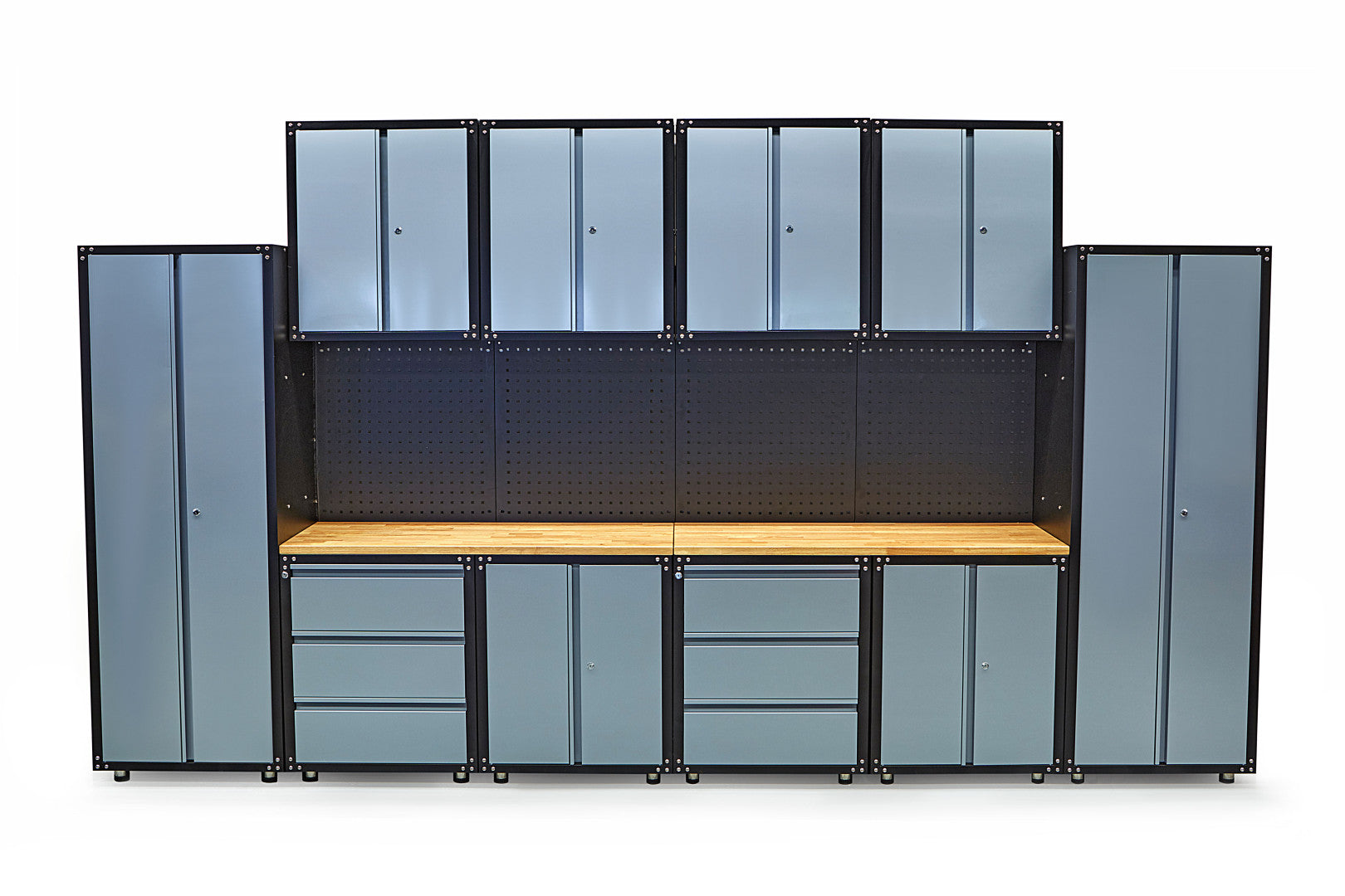 Zostava dielenského nábytku 16 dielov 400 × 230 × 46cm