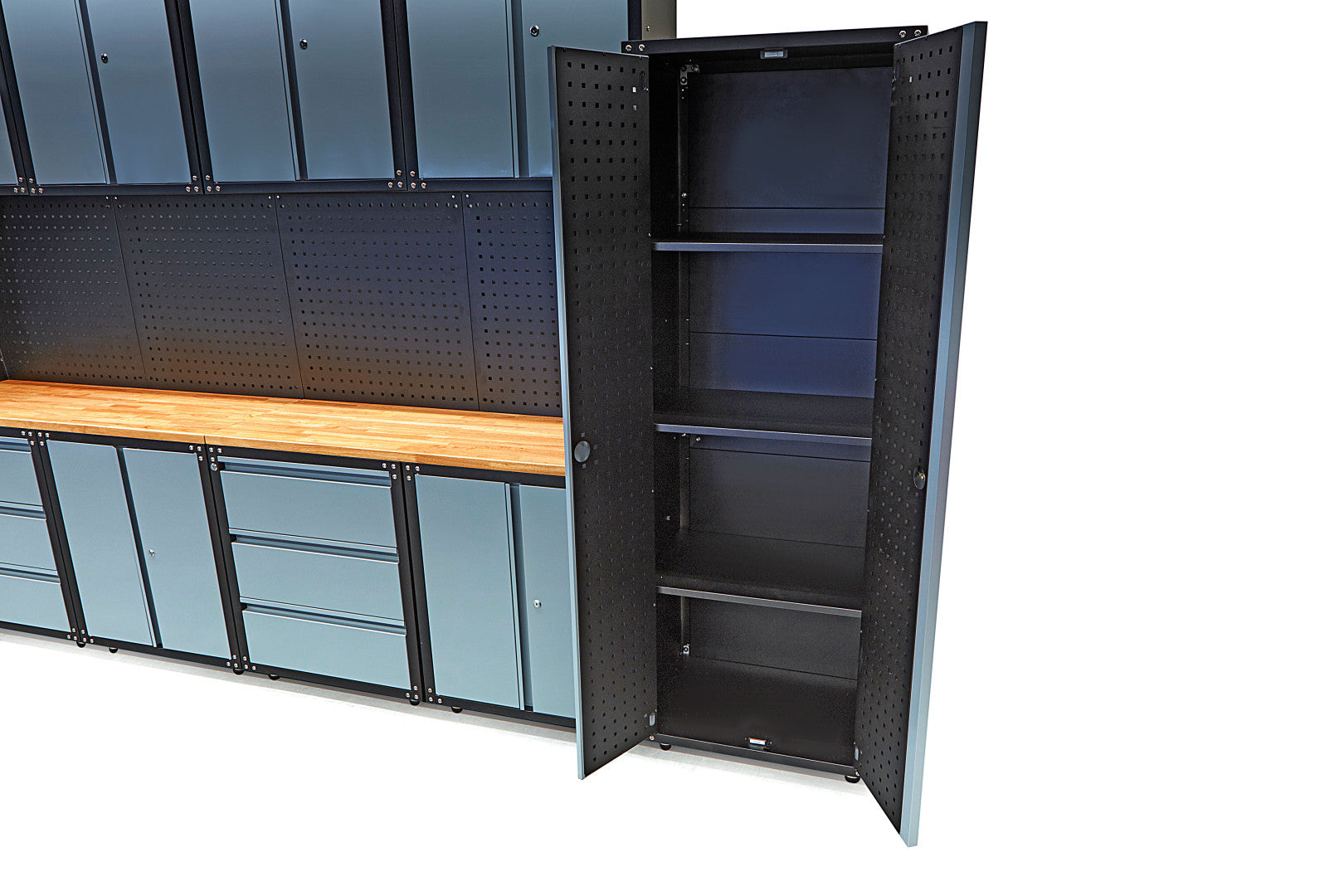 Zostava dielenského nábytku 16 dielov 400 × 230 × 46cm