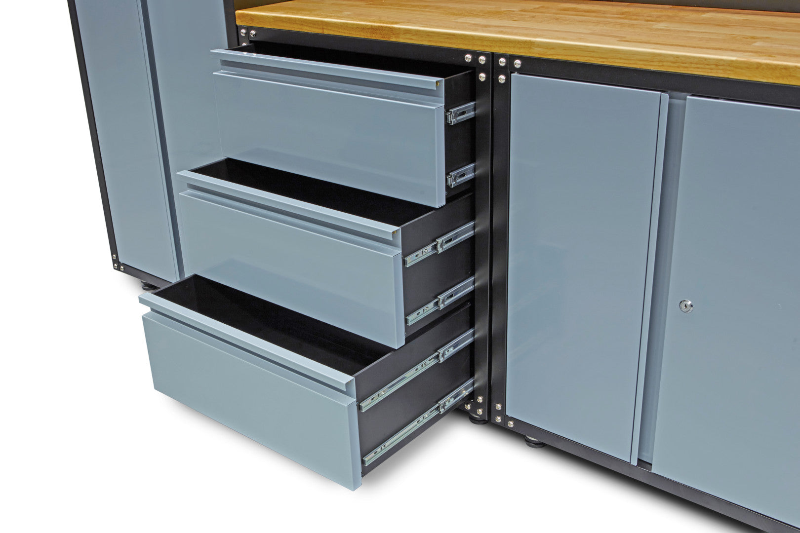 Zostava dielenského nábytku 16 dielov 400 × 230 × 46cm