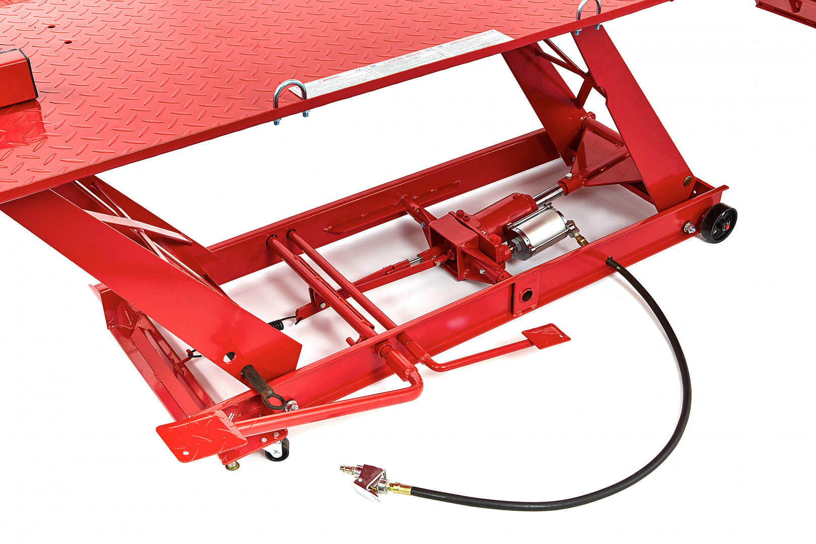 Hydraulicko-pneumatický zdvihák - zdvíhacia plošina pre motocykle s uchytením kolesa 450kg