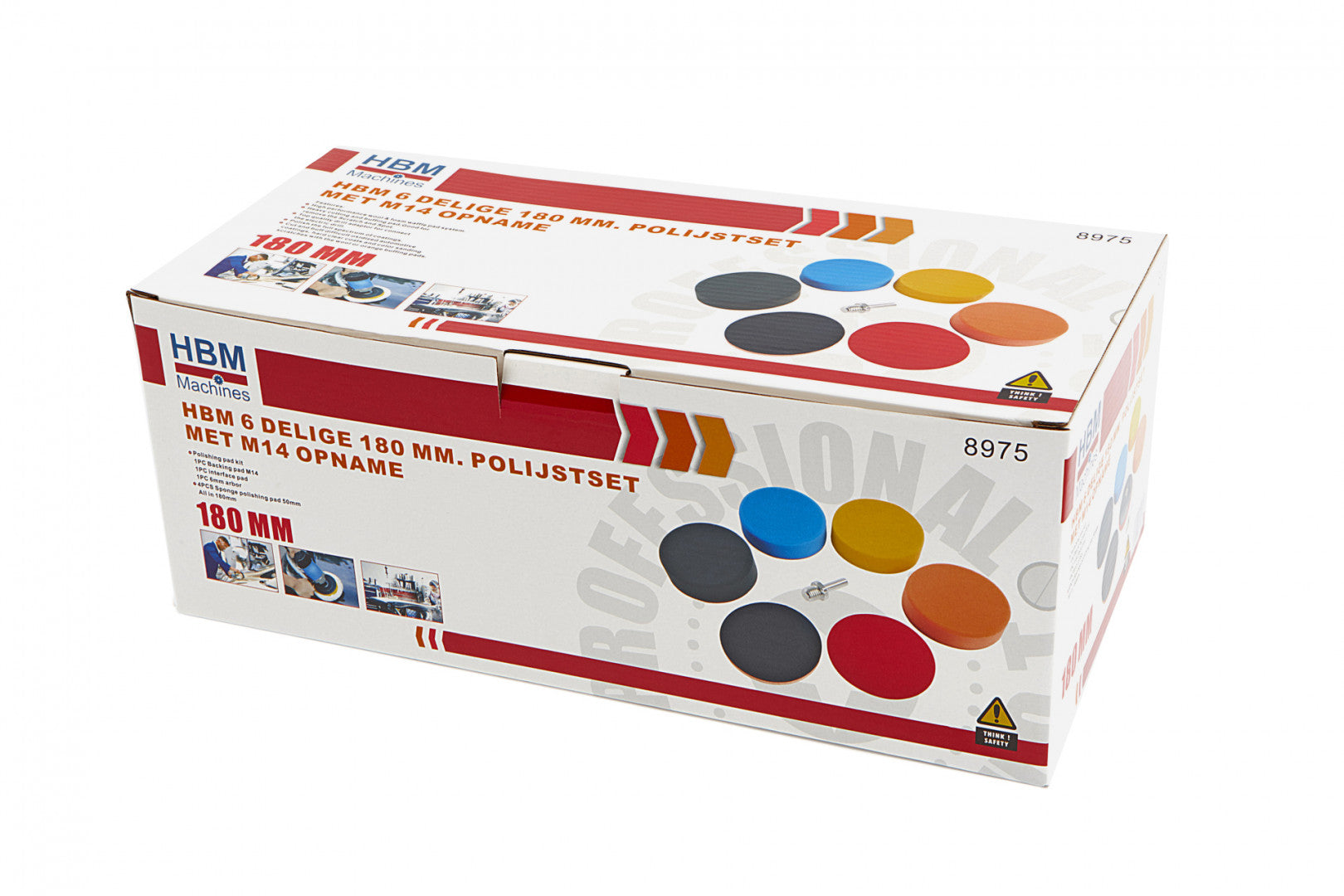 Sada 6 náhradných leštiacich špongií HBM pre leštičku 180mm M14 HBM Machines Holandsko