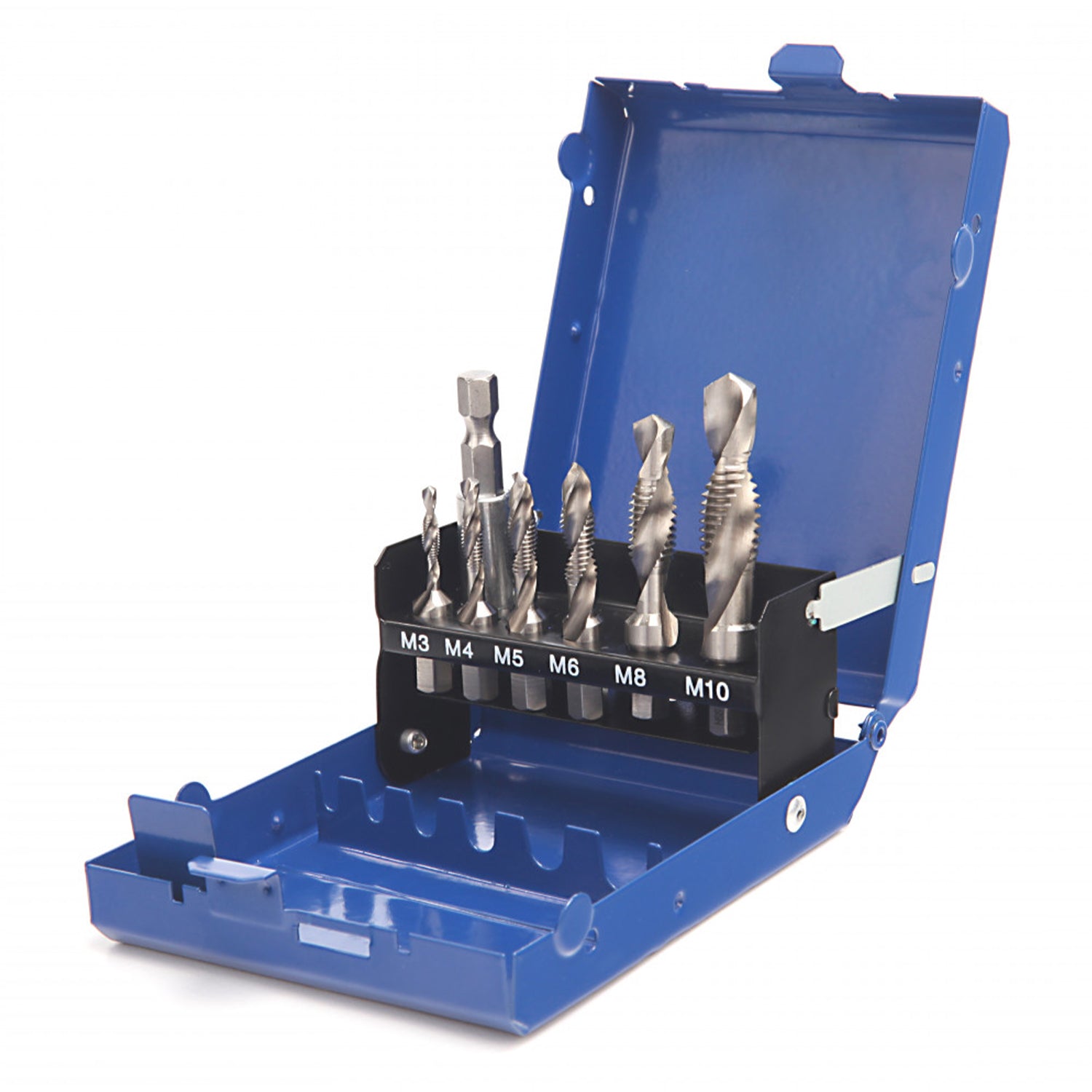 Sada 7 vrtákov - závitníkov HSS-G, HEX